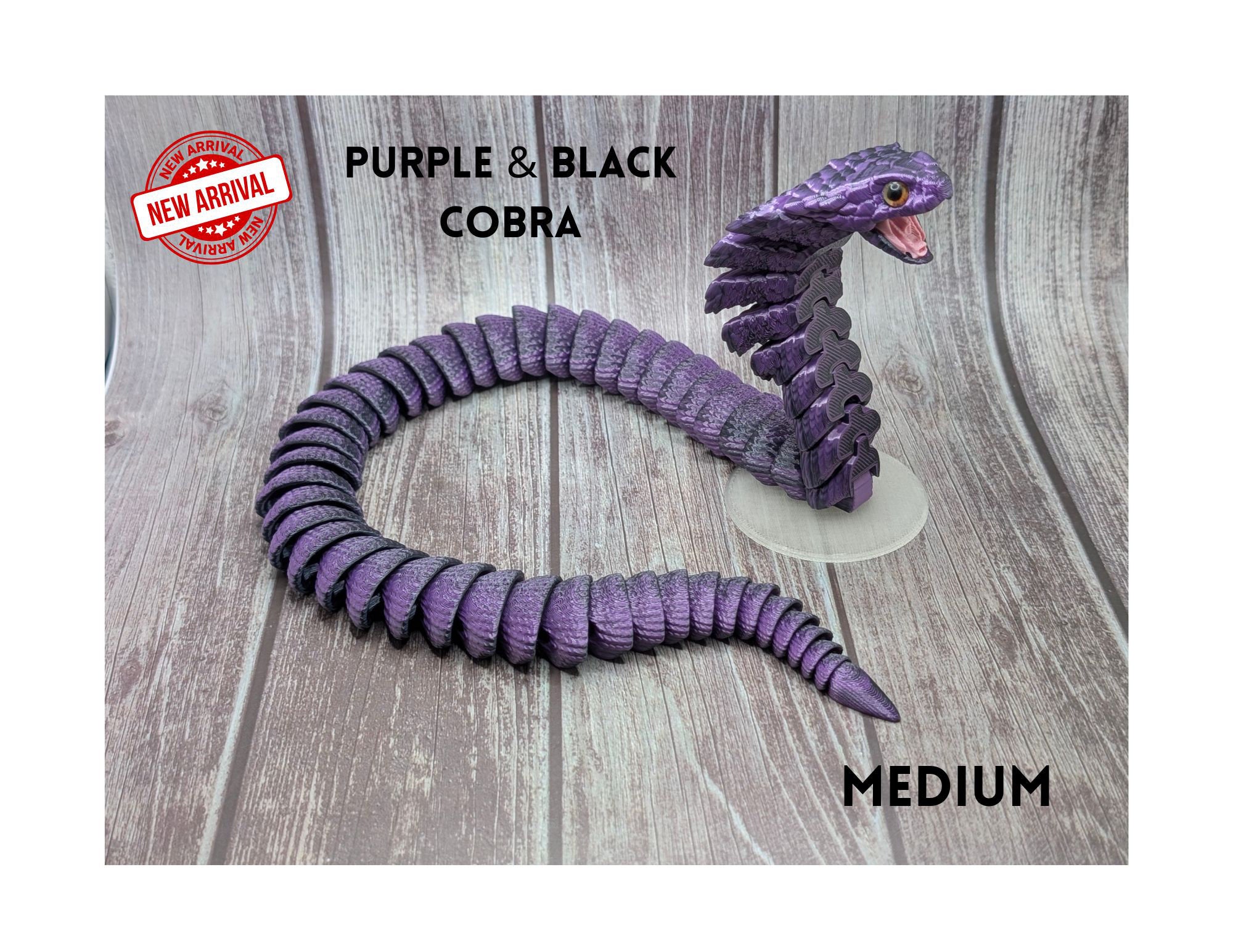 Articulated Cobra w/stand - 3D Printed