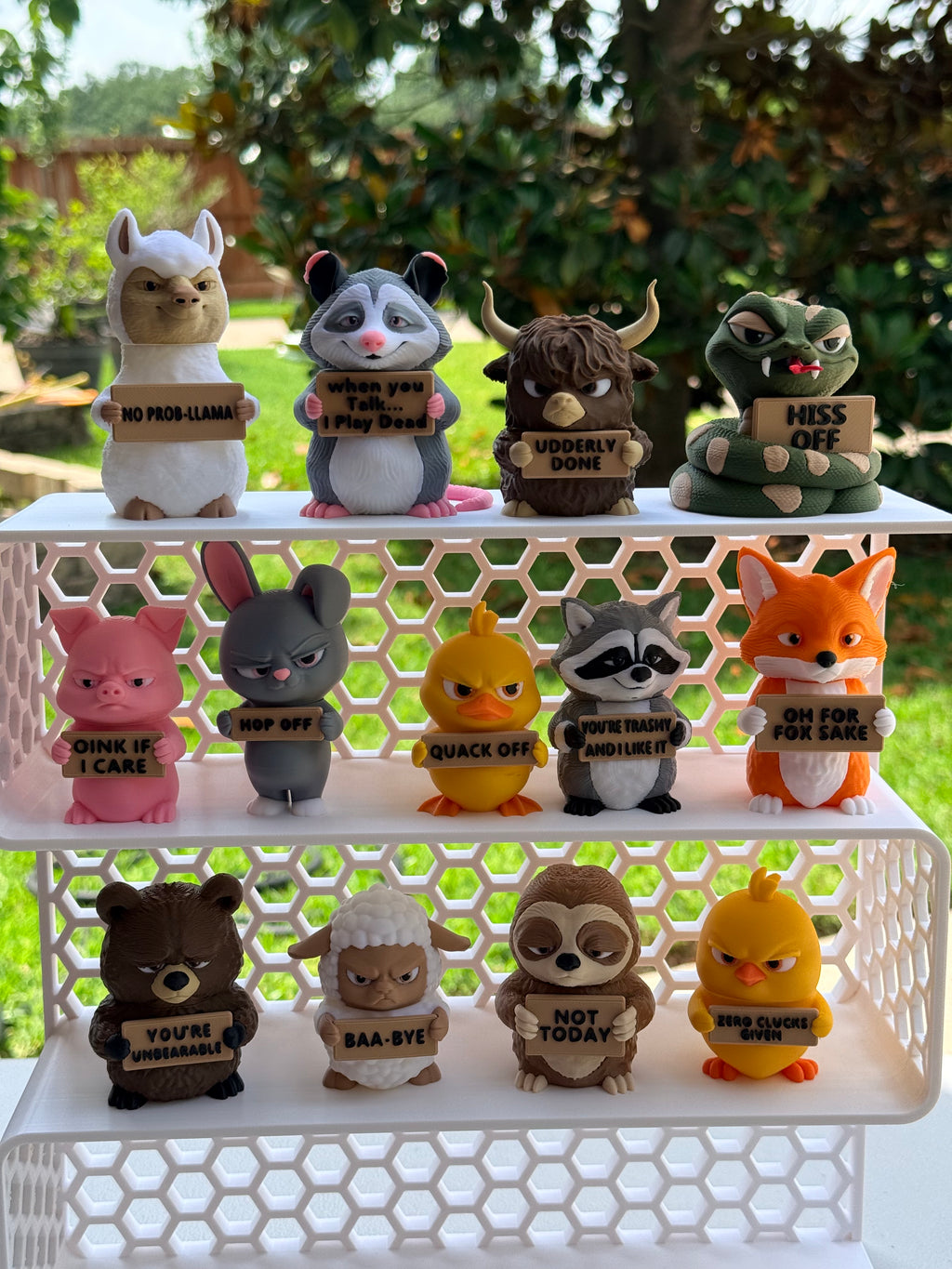 3D Printed Animals with Attitude | Funny Desk or Shelf Decor