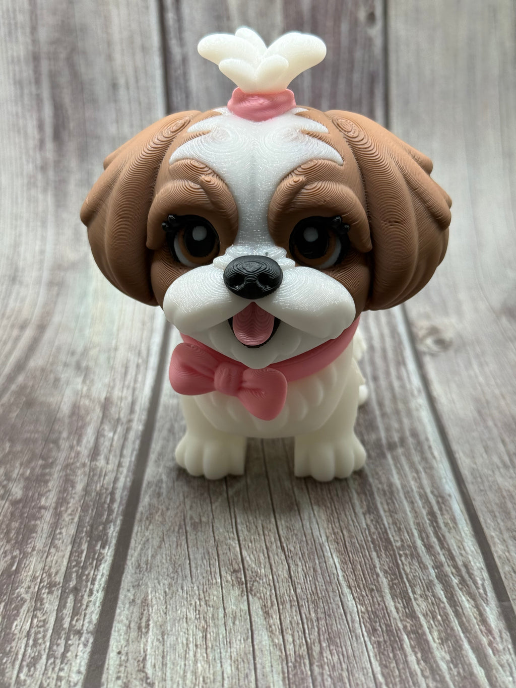 Articulated Mini Shih Tzu | 3D Printed Flexi Dog | Cute Shih Tzu Figurine | Movable Puppy Desk Pet
