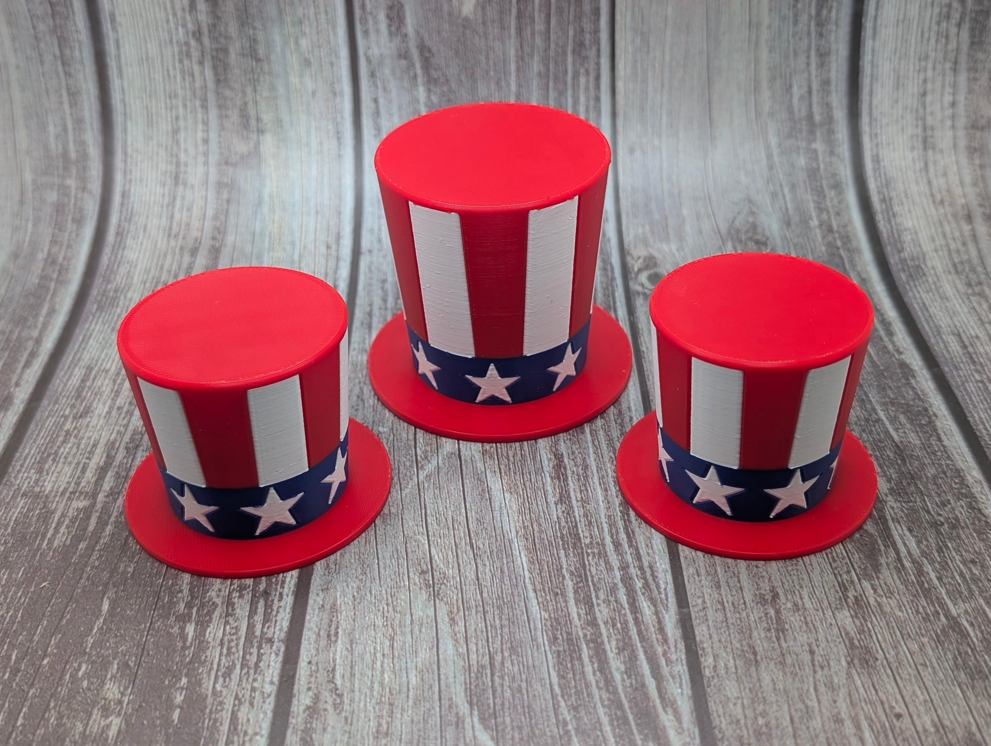 Decorative Uncle Sam Bottle Topper for Drinks & Parties Red White Blue Bar Accessory