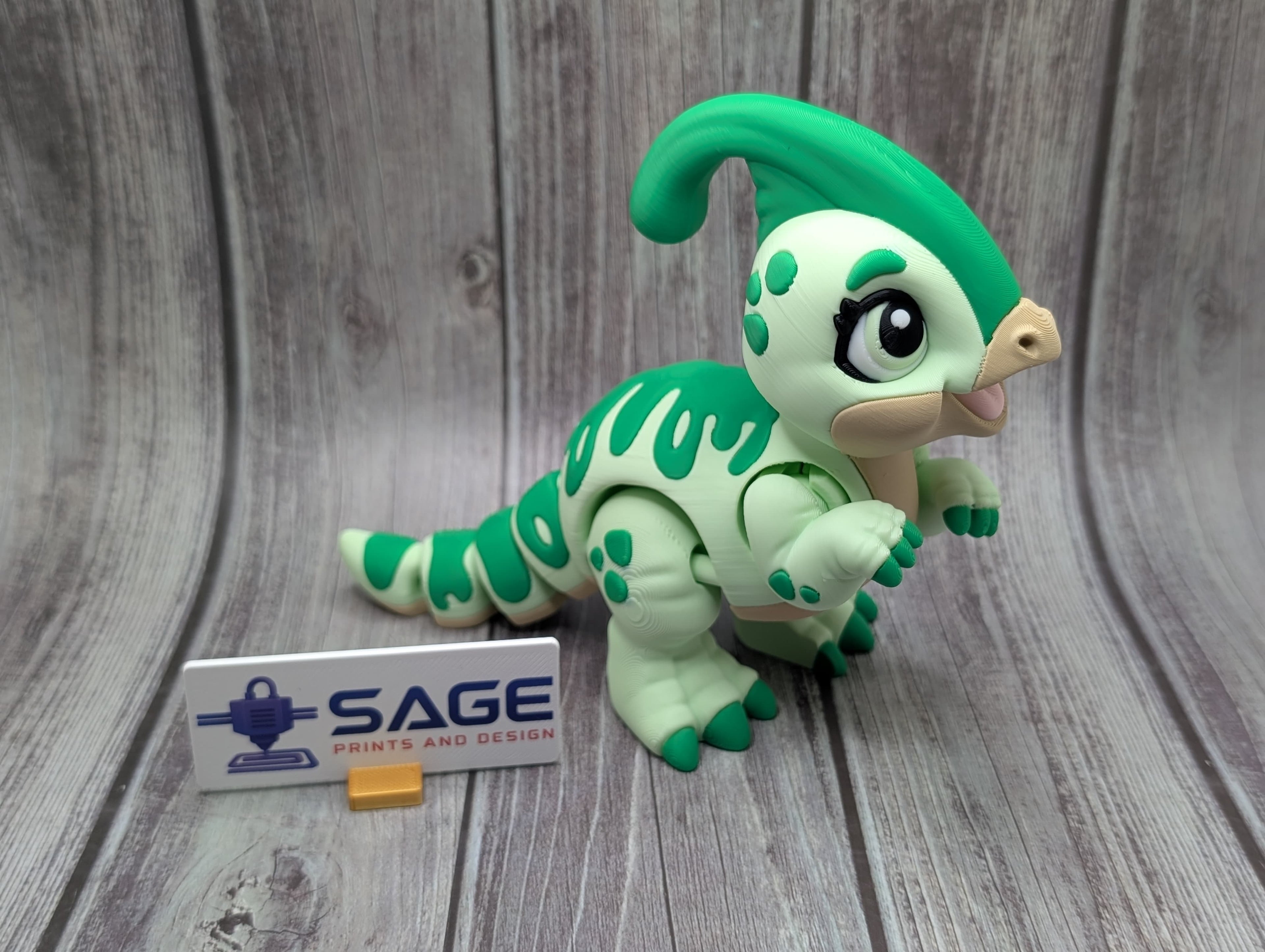3D Printed Parasaurolophus Dinosaur | Articulated Dino Toy