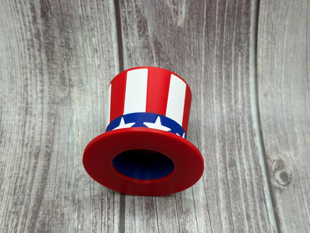 Decorative Uncle Sam Bottle Topper for Drinks & Parties Red White Blue Bar Accessory