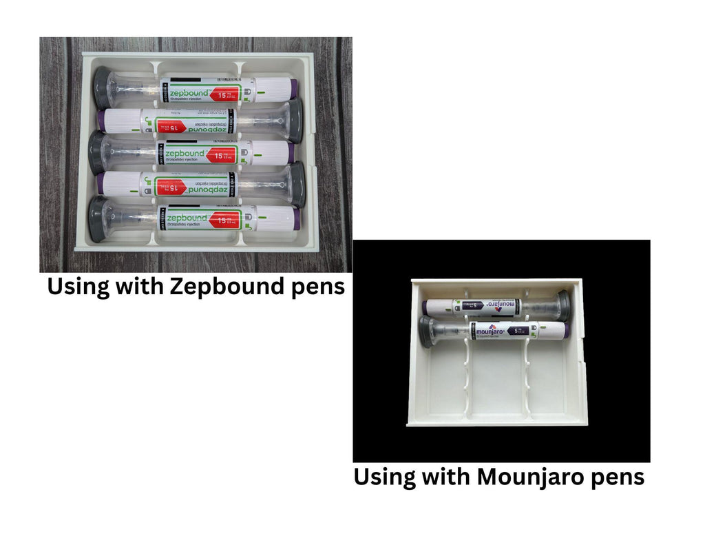 Zepbound/Mounjaro Compact 5 Dose Storage Box | Custom Injection Pen Organizer Case
