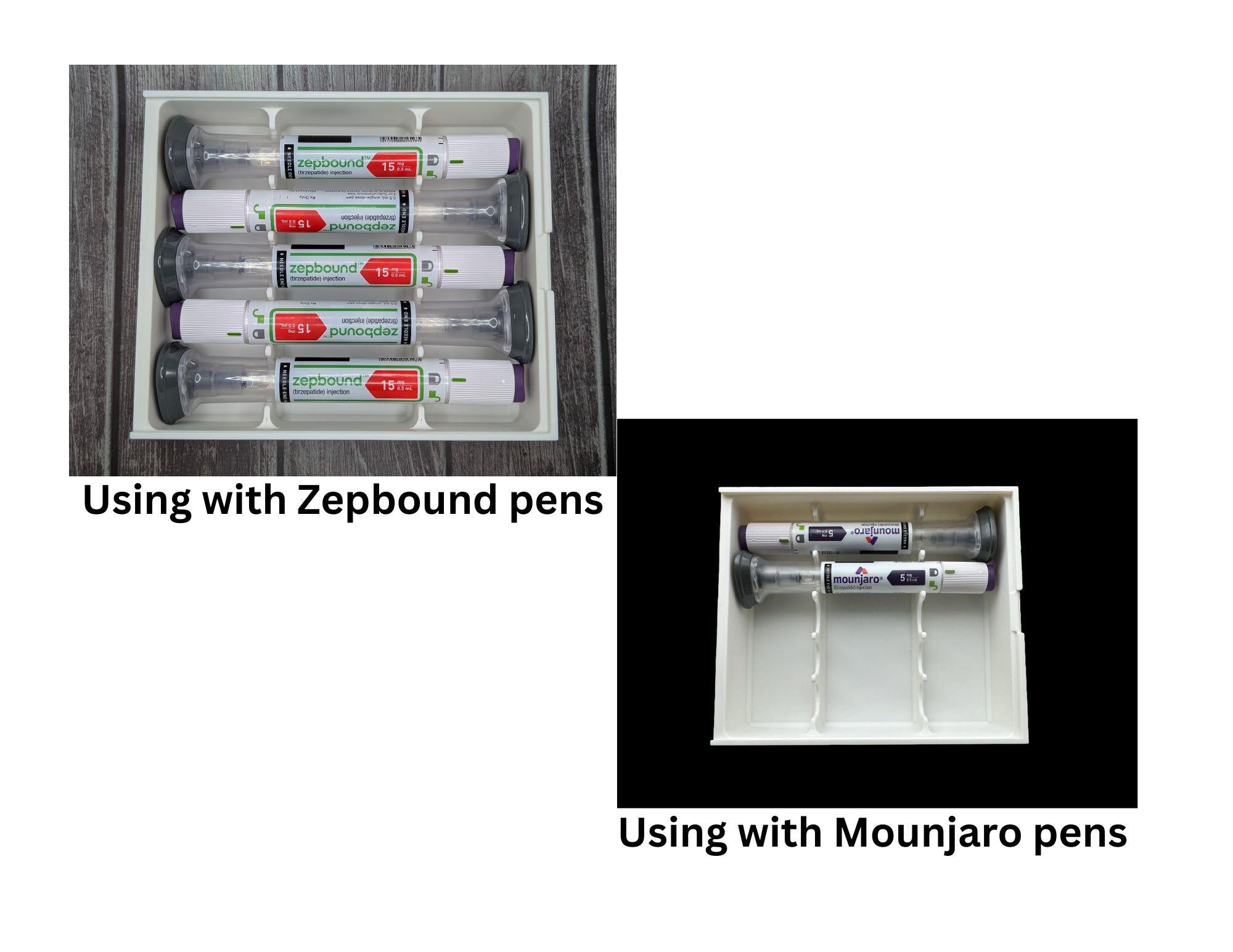 Zepbound/Mounjaro Compact 5 Dose Storage Box | Custom Injection Pen Organizer Case