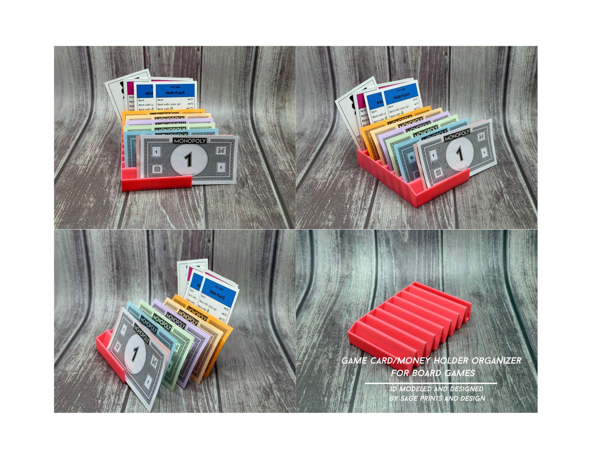 Board Game Card & Money Organizer