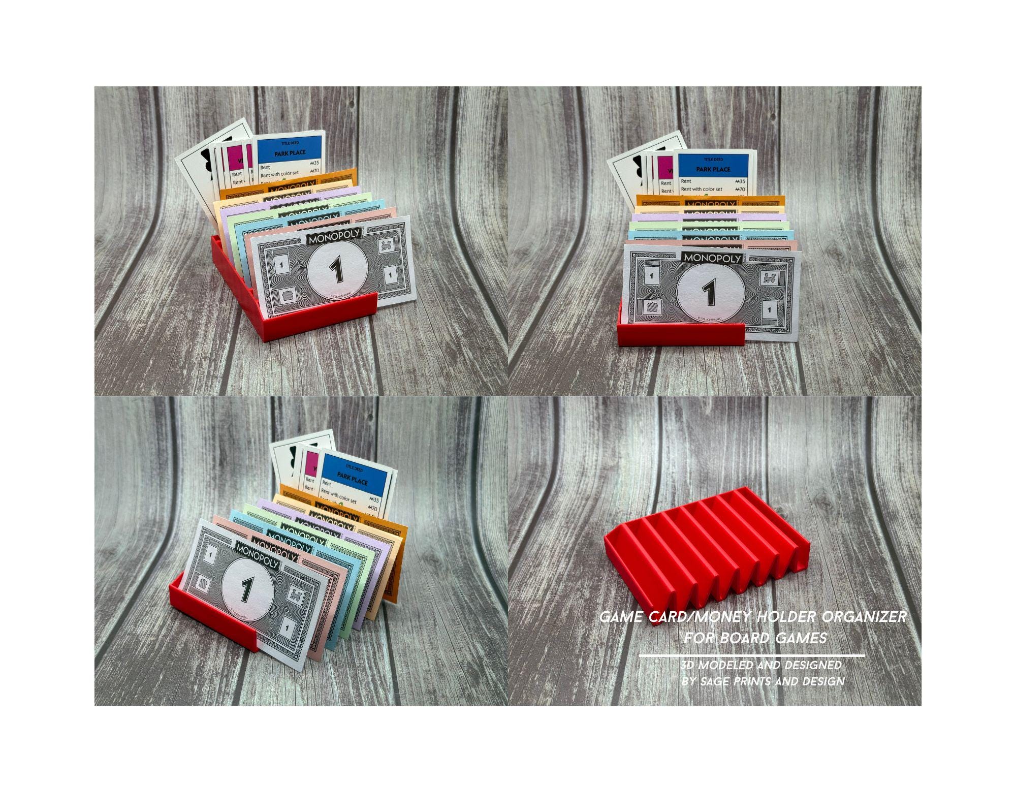 Board Game Card & Money Organizer