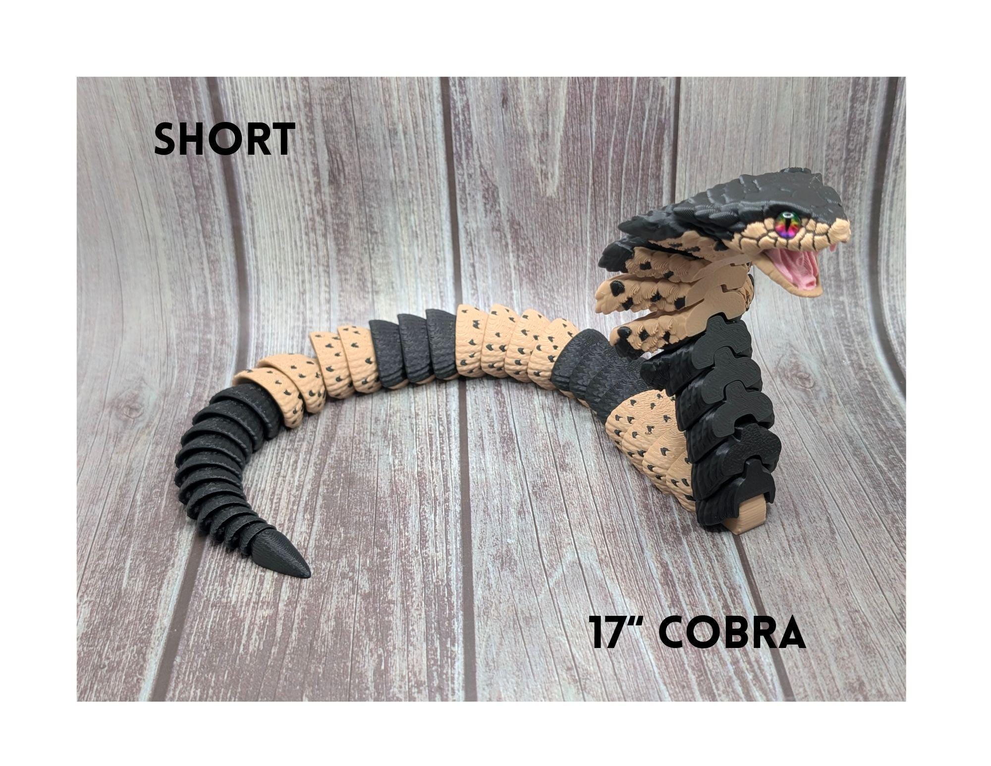 Articulated Cobra w/stand - 3D Printed