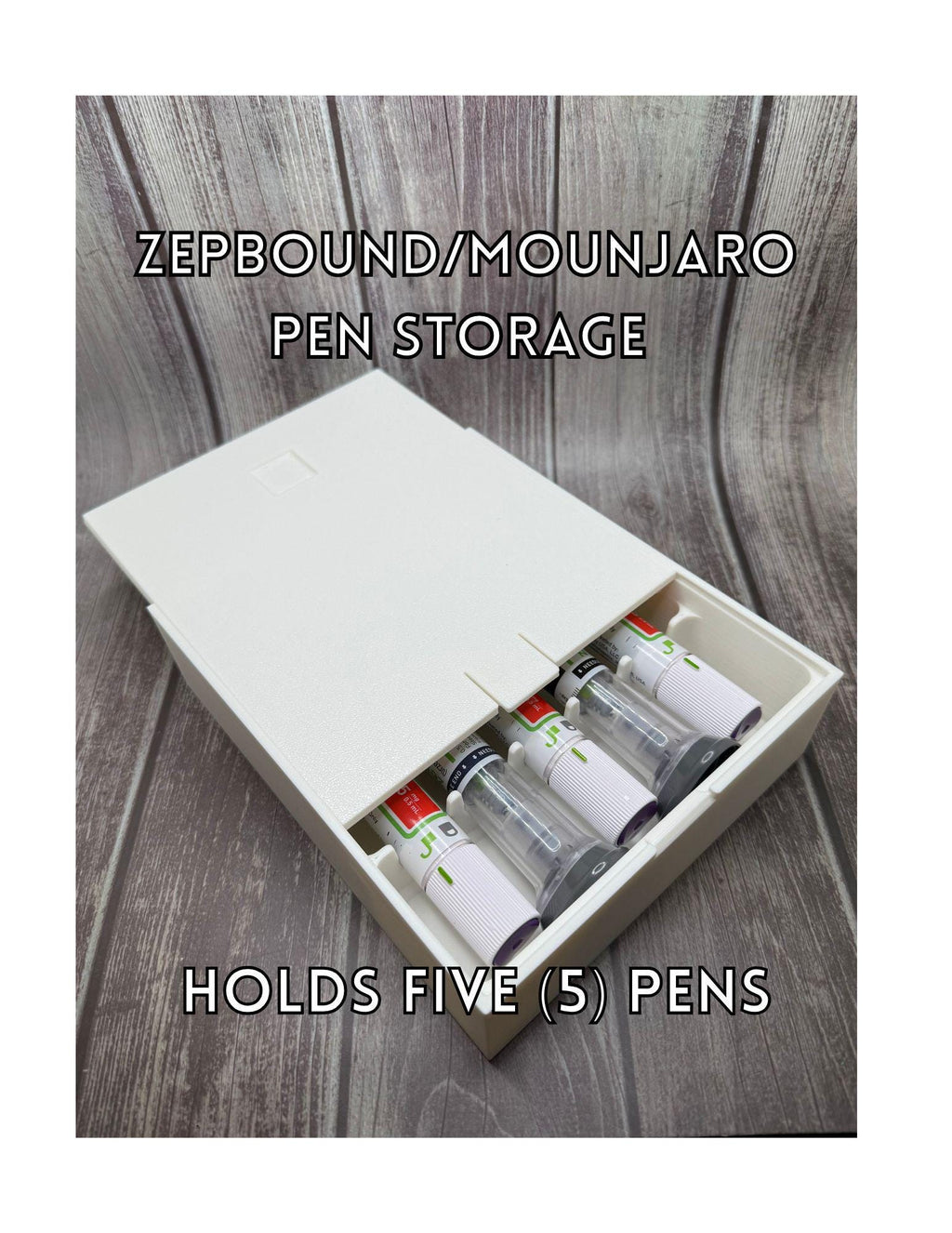 Zepbound/Mounjaro Compact 5 Dose Storage Box | Custom Injection Pen Organizer Case