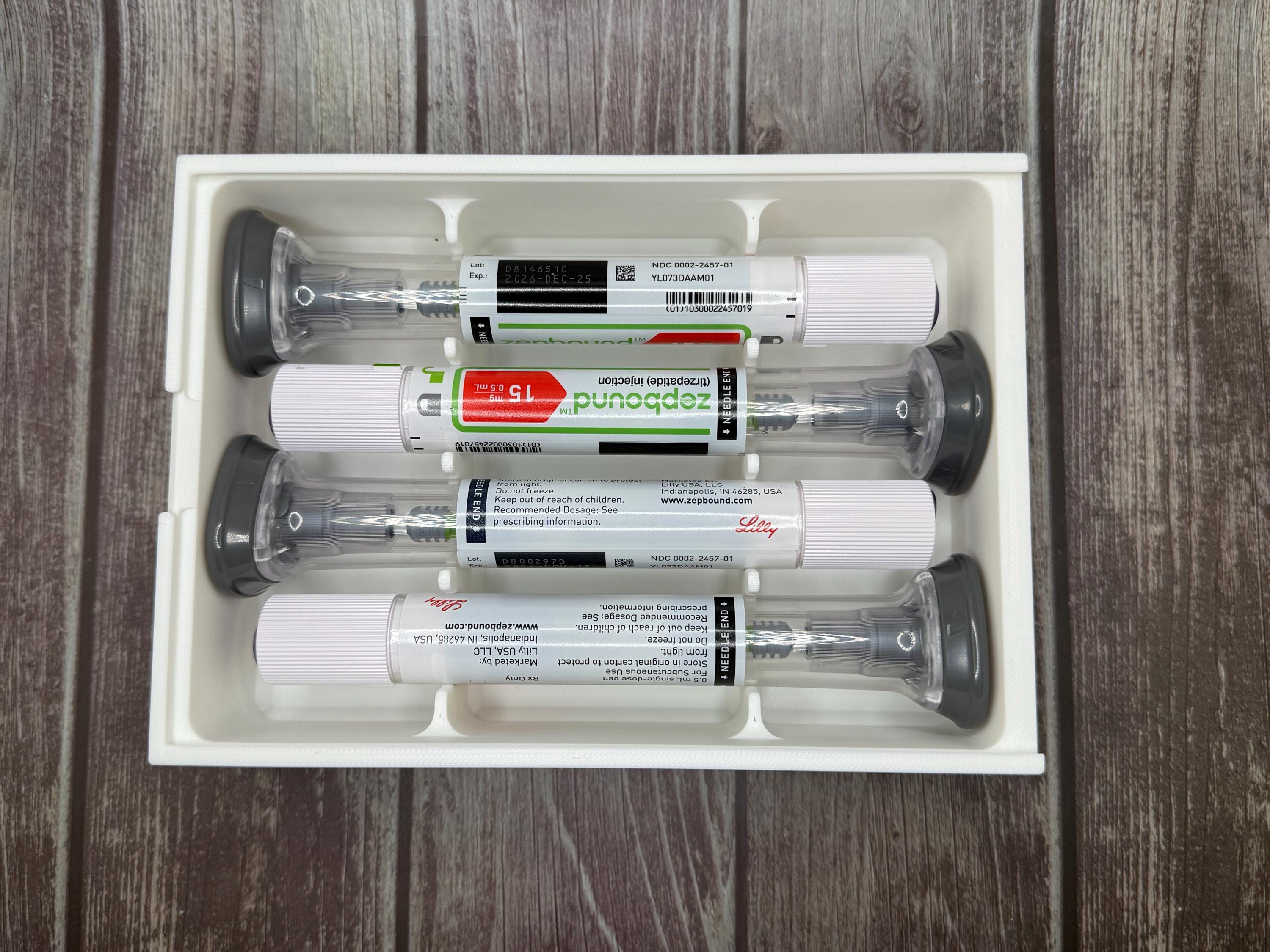 Zepbound/Mounjaro Compact 4 Dose Storage Box | Custom Injection Pen Organizer Case