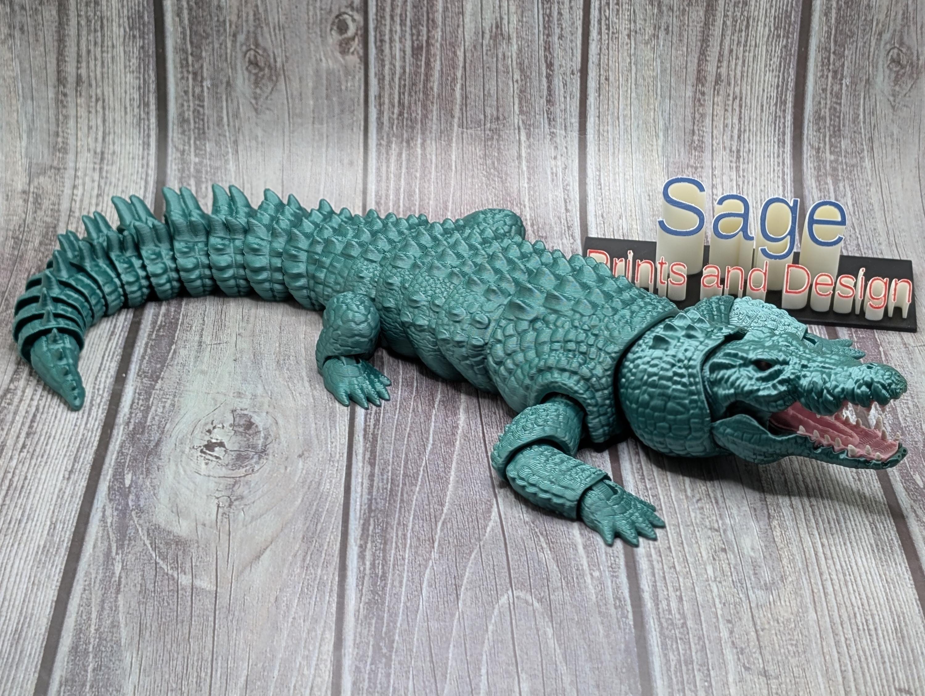 Articulated Saltwater Crocodile - 3D printed