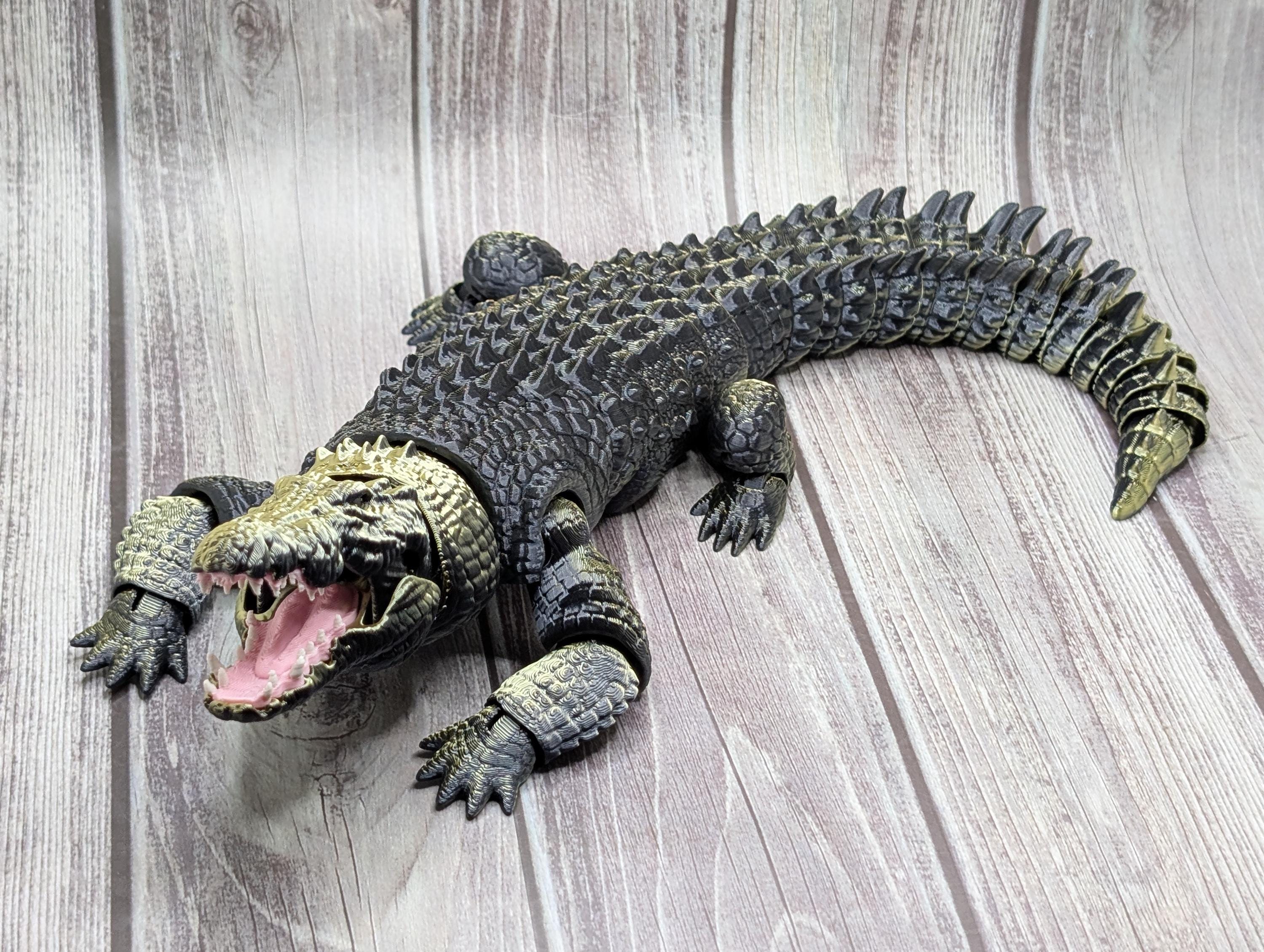 Articulated Saltwater Crocodile - 3D printed