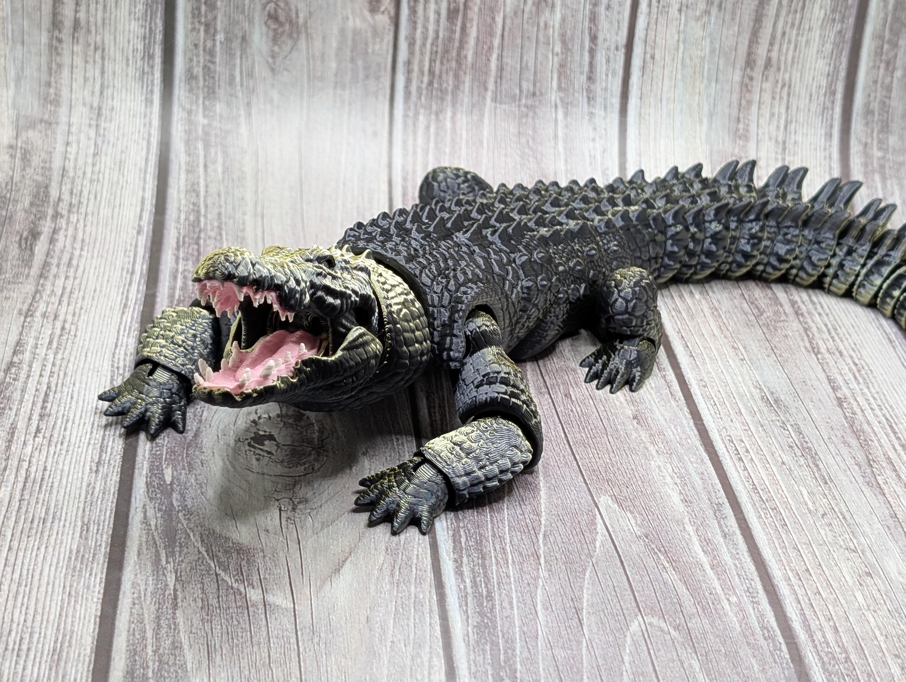 Articulated Saltwater Crocodile - 3D printed