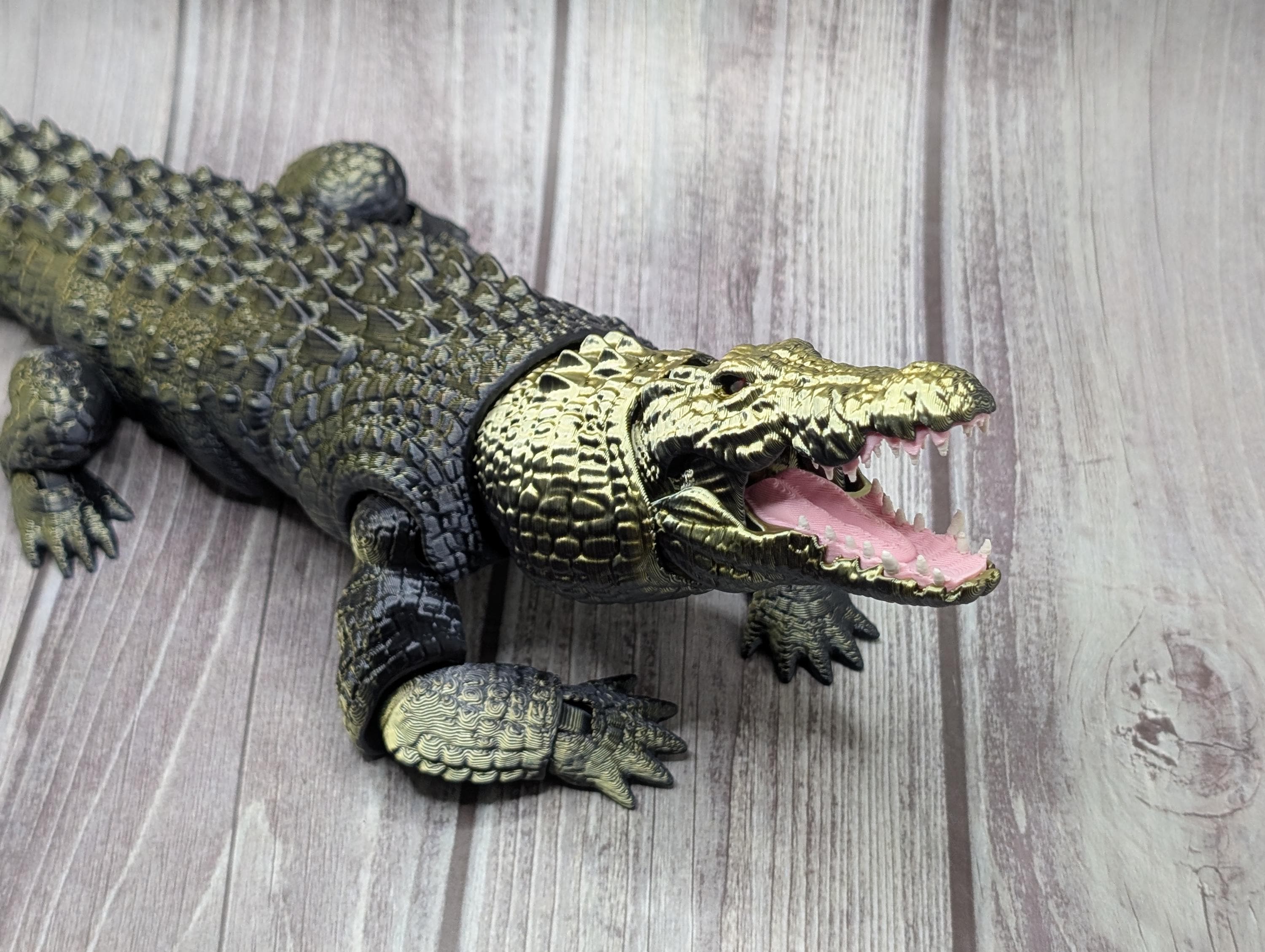 Articulated Saltwater Crocodile - 3D printed