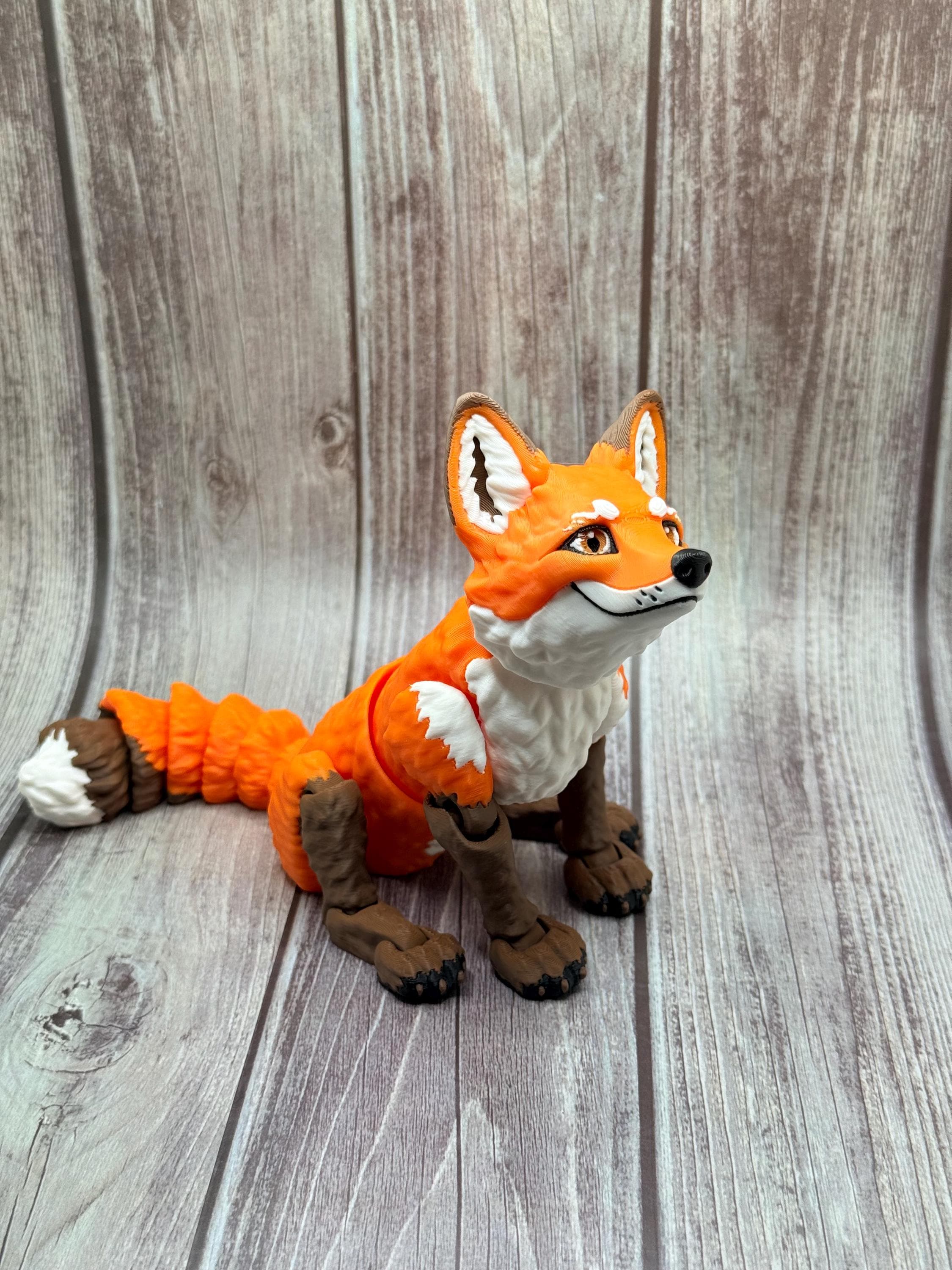 3D Printed Articulated Fox | Poseable Fox Figure