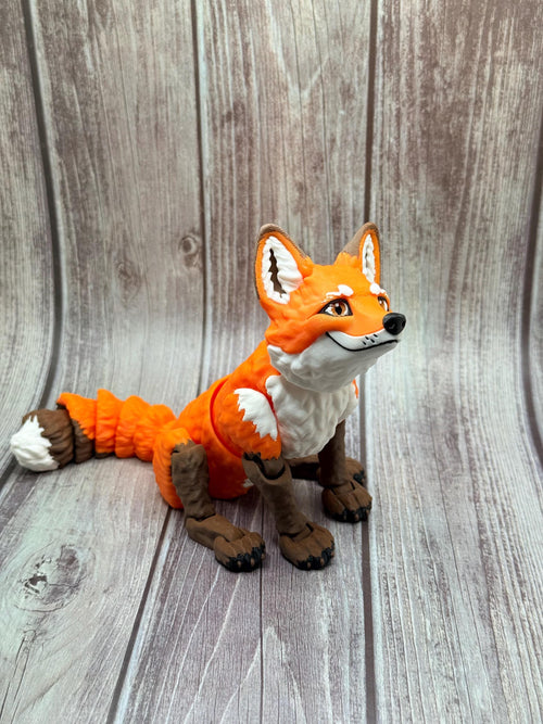 3D Printed Articulated Fox | Poseable Fox Figure
