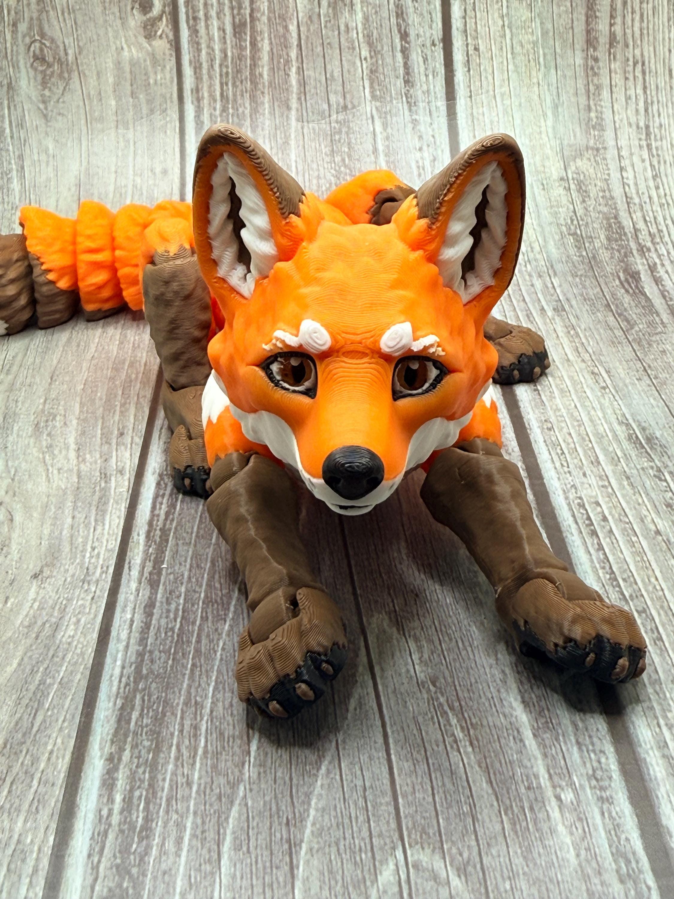 3D Printed Articulated Fox | Poseable Fox Figure
