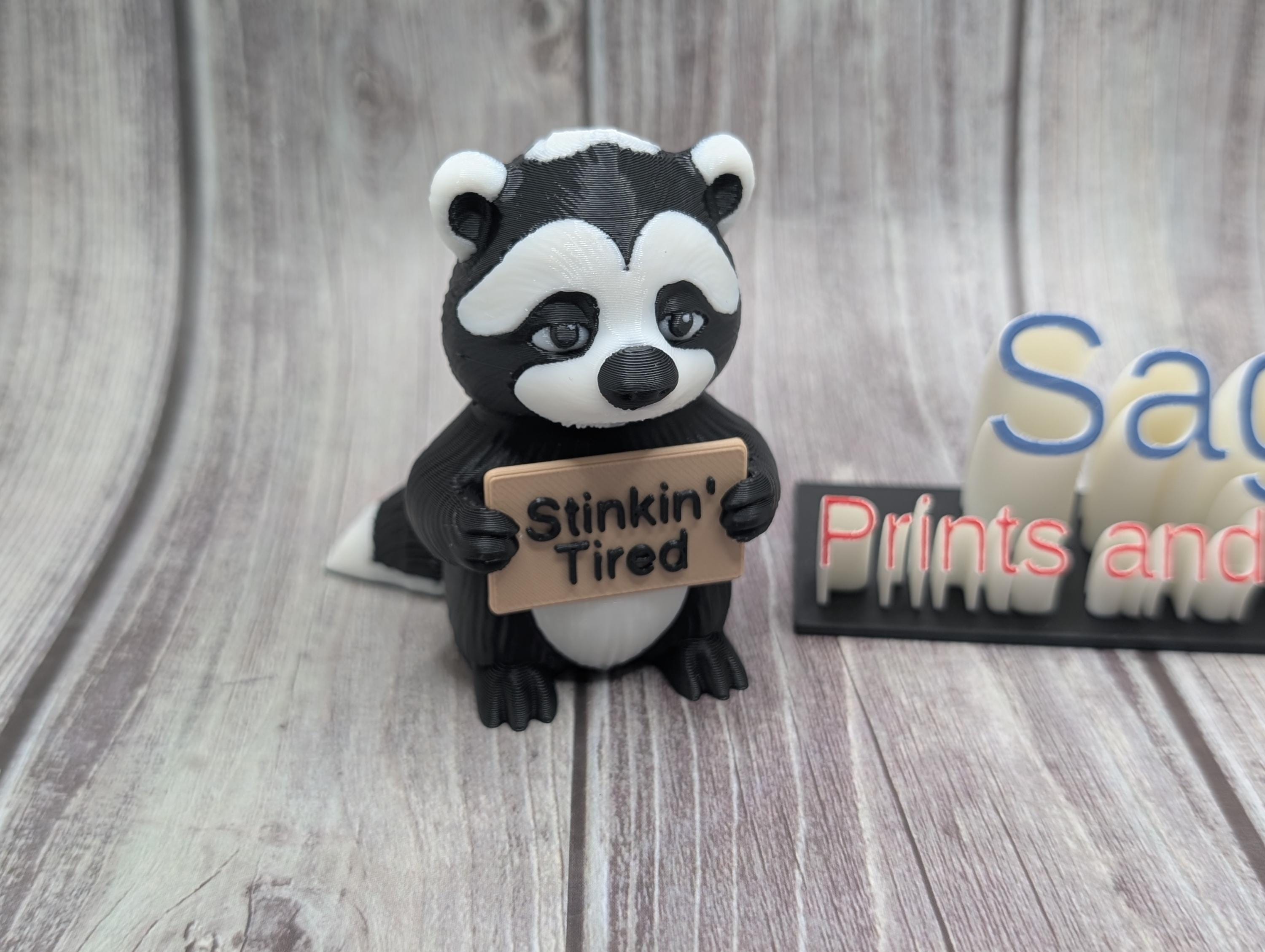 3D Printed Skunk with Attitude | “This Stinks” Skunk | Funny Desk Decor