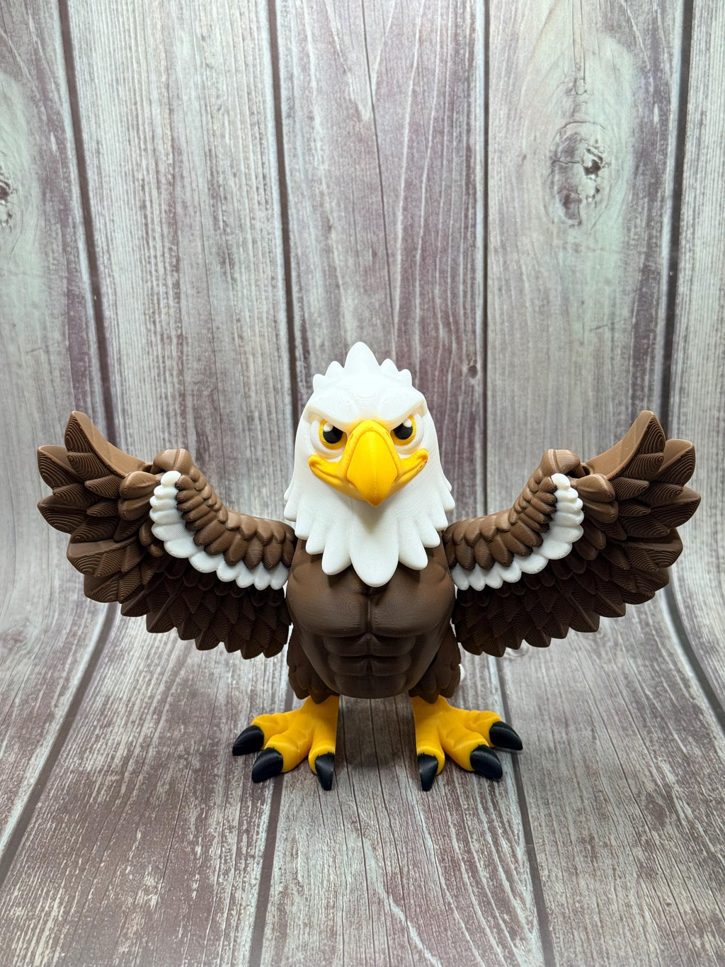 Articulated Eagle 3D Printed | Poseable Bald Eagle Figure | Patriotic Decor