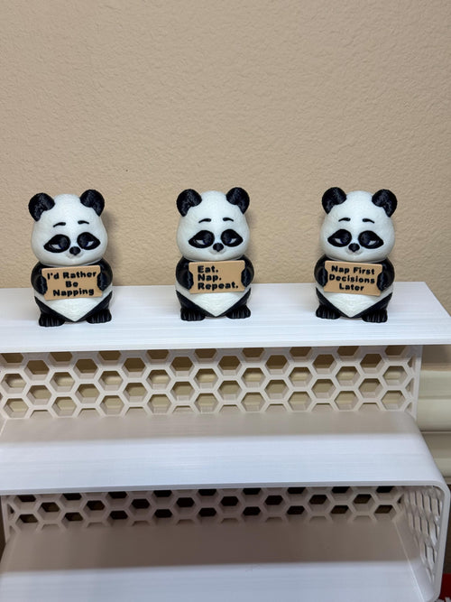 3D Printed Panda with Attitude | “Eat Nap Repeat” Panda | Funny Desk Decor