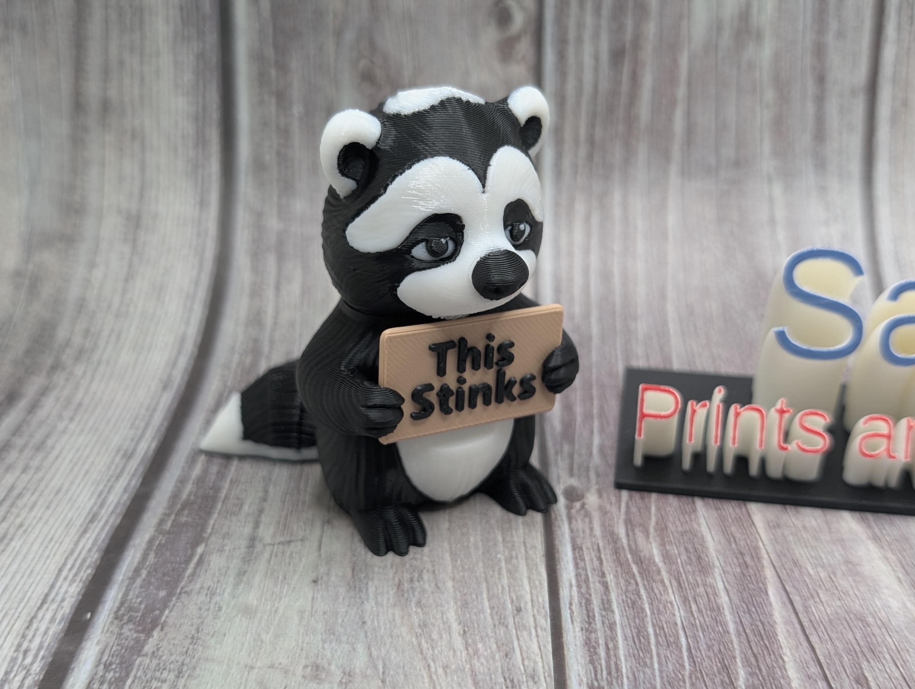 3D Printed Skunk with Attitude | “This Stinks” Skunk | Funny Desk Decor