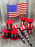 USA Fidget Hats, Bottle Toppers | Patriotic Party Favors, 4th July Decor