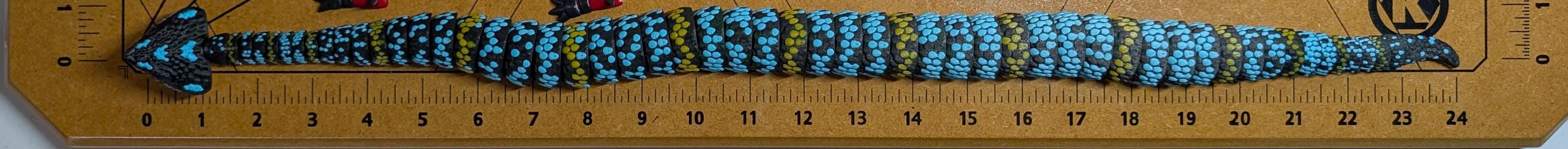 Female Dark Wagler Temple Viper | 3D Printed Articulated Snake | Exotic Reptile Decor