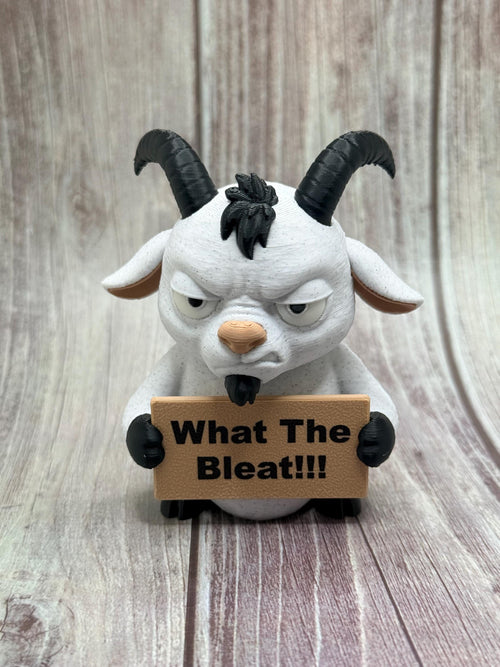 3D Printed Goat Figure | "What the Bleat" Sassy Desk Decor
