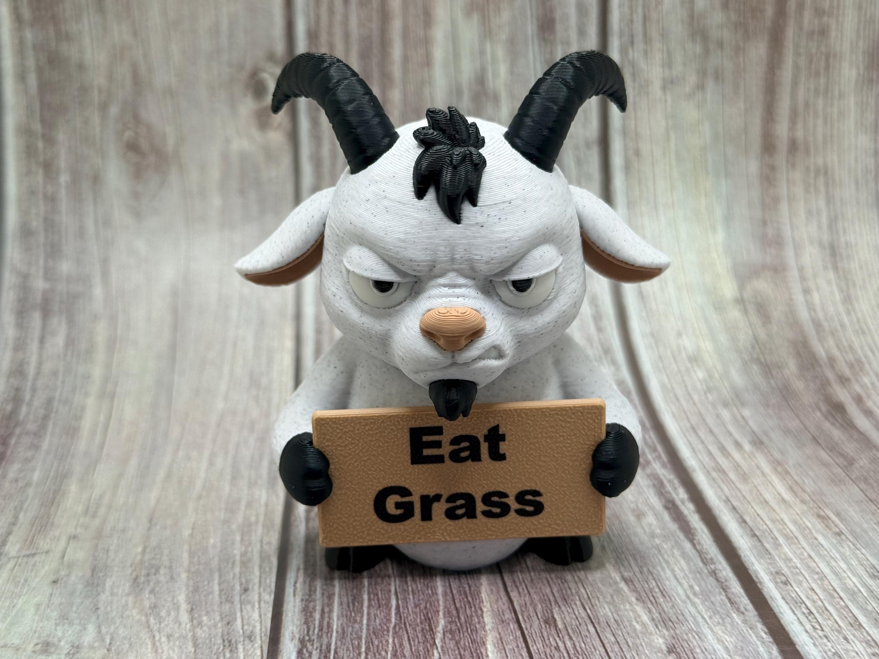 3D Printed Goat Figure | "What the Bleat" Sassy Desk Decor