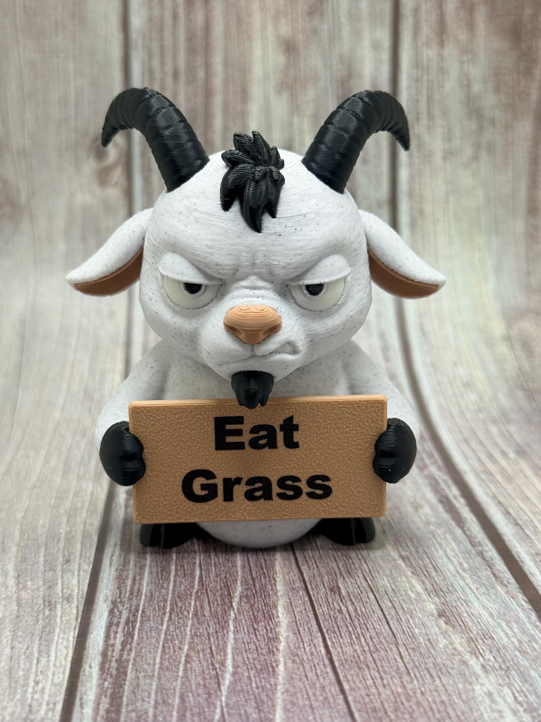 3D Printed Goat Figure | "What the Bleat" Sassy Desk Decor