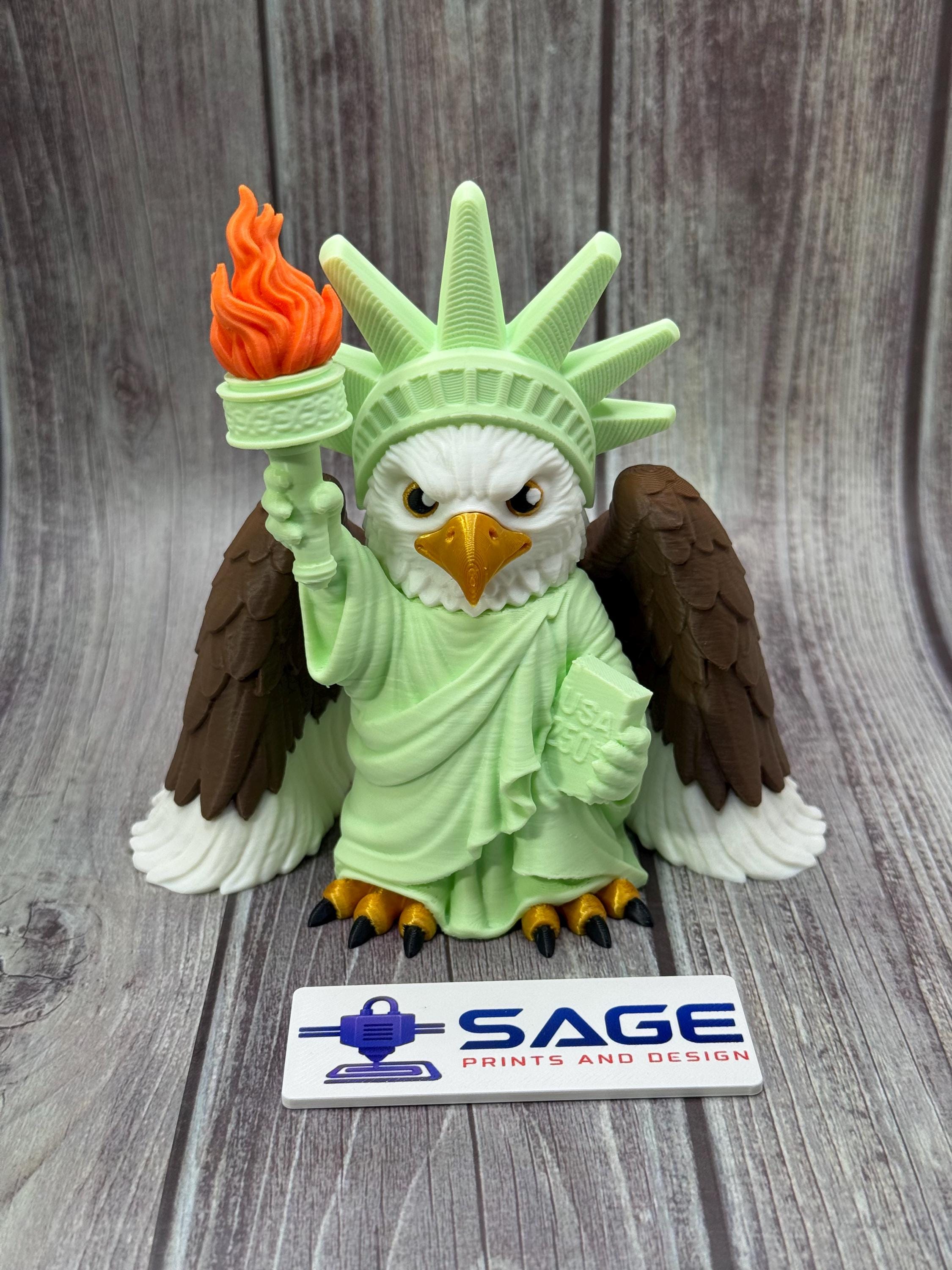 3D Printed Liberty Eagle Freedom Figurine | USA 250th Birthday