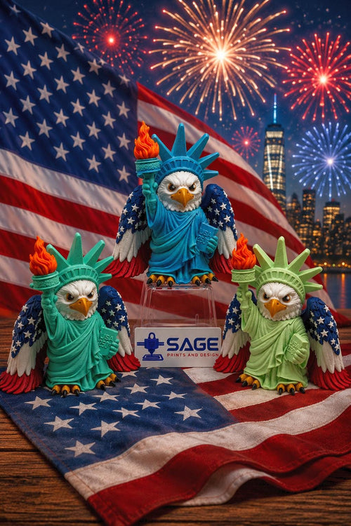 3D Printed Liberty Eagle Freedom Figurine | USA 250th Birthday