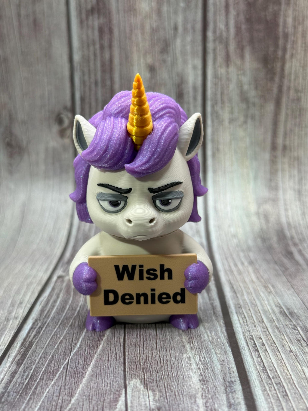 3D Printed Unicorn with Attitude | “Glitterally Done” | Sassy Desk Decor