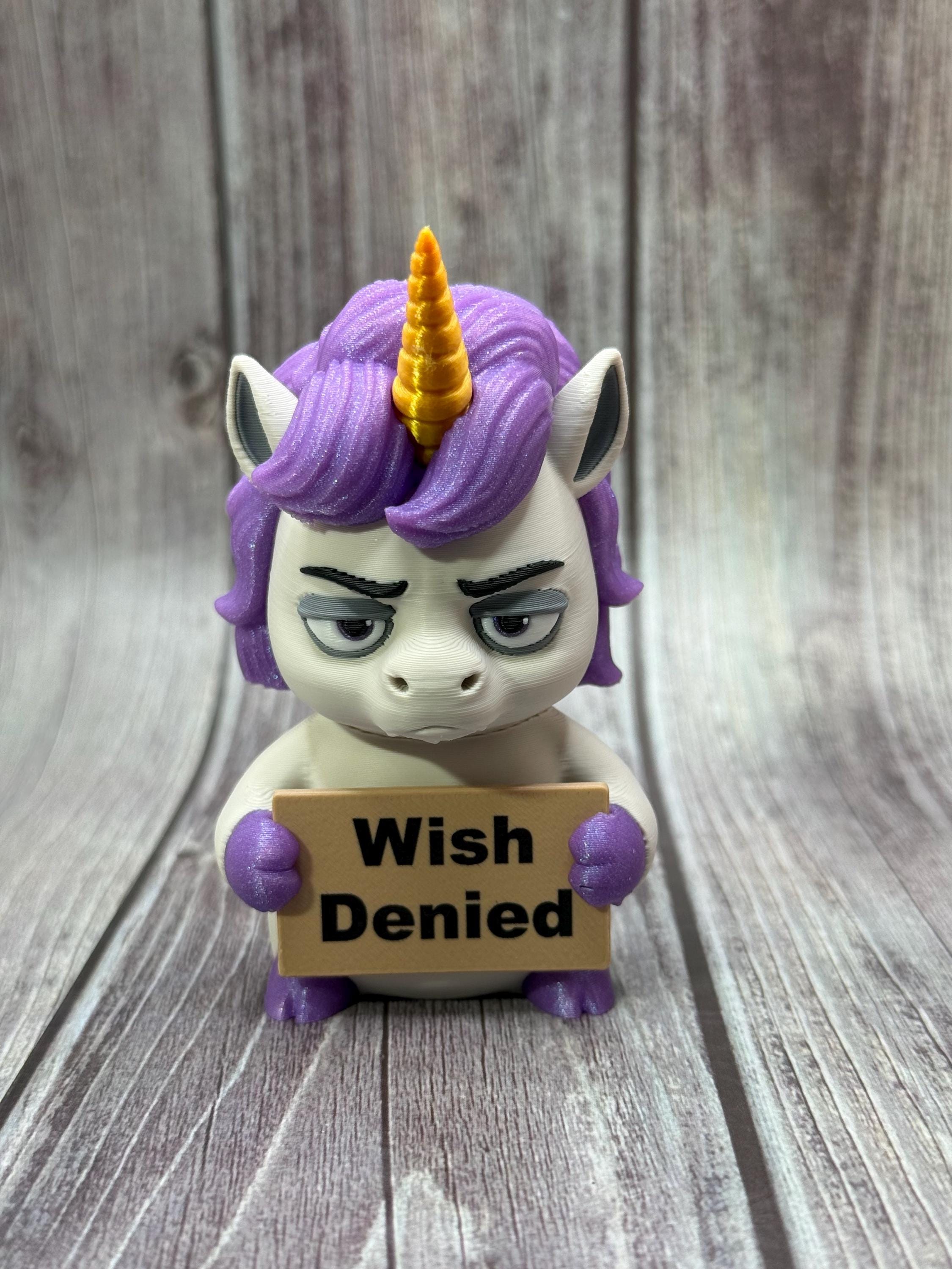 3D Printed Unicorn with Attitude | “Glitterally Done” | Sassy Desk Decor