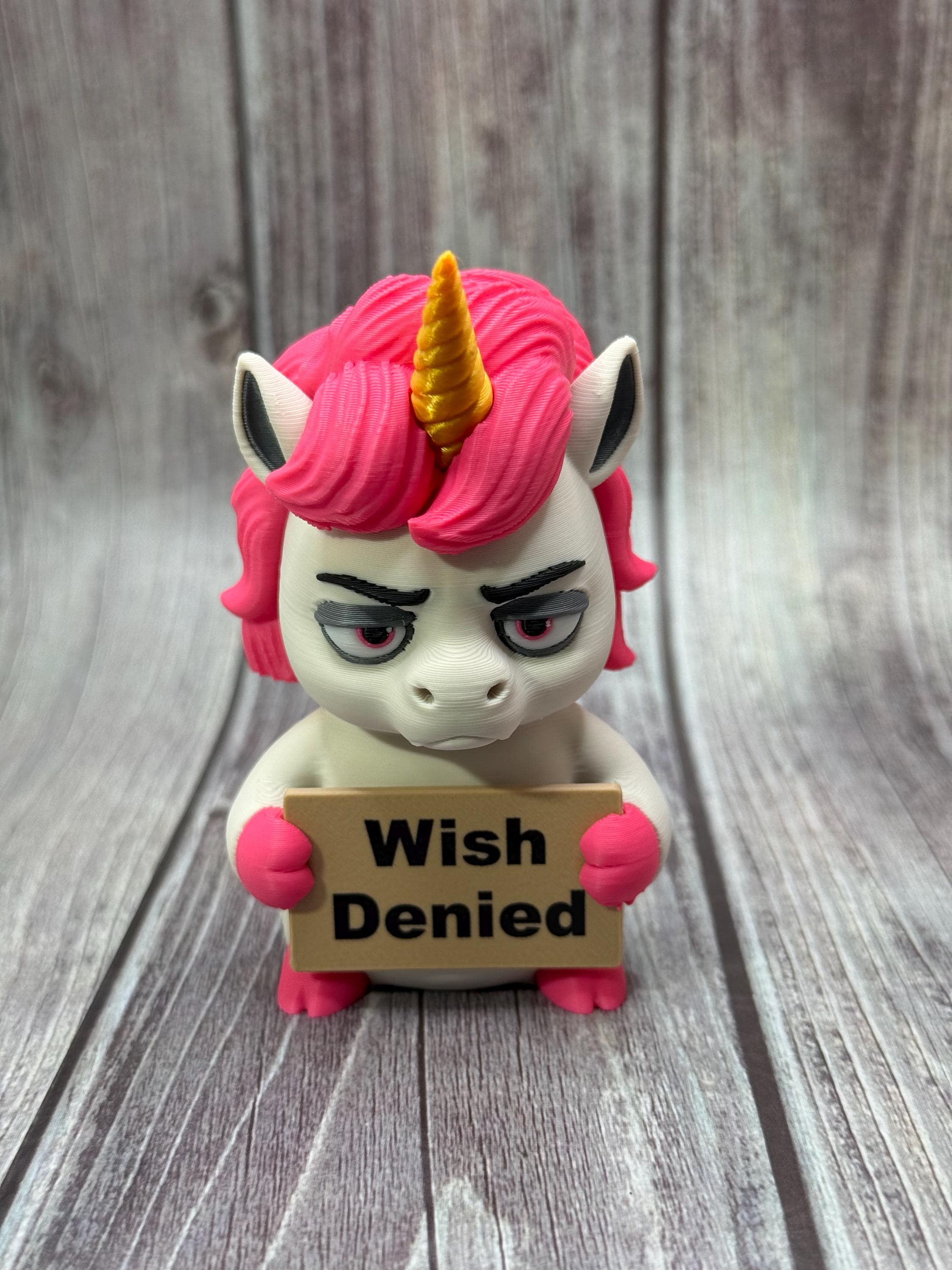 3D Printed Unicorn with Attitude | “Glitterally Done” | Sassy Desk Decor