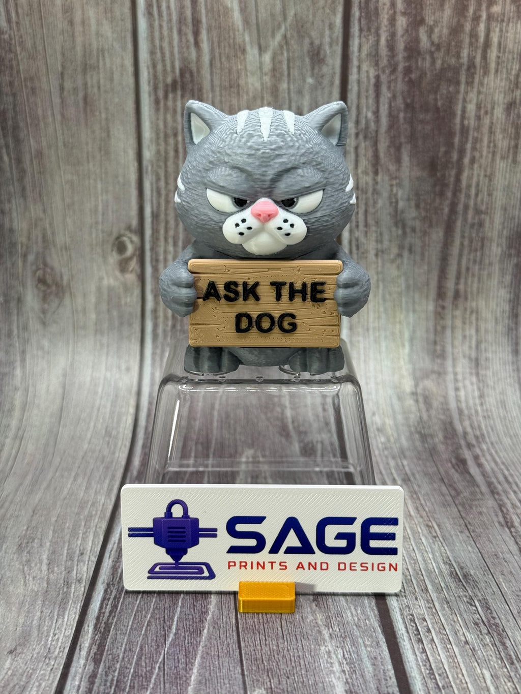 3D Printed Cat with Attitude | “I Judge You” | Sassy Desk Decor