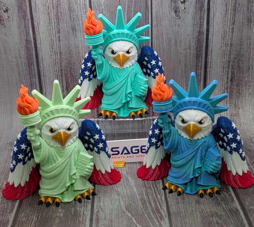 3D Printed Liberty Eagle Freedom Figurine | USA 250th Birthday