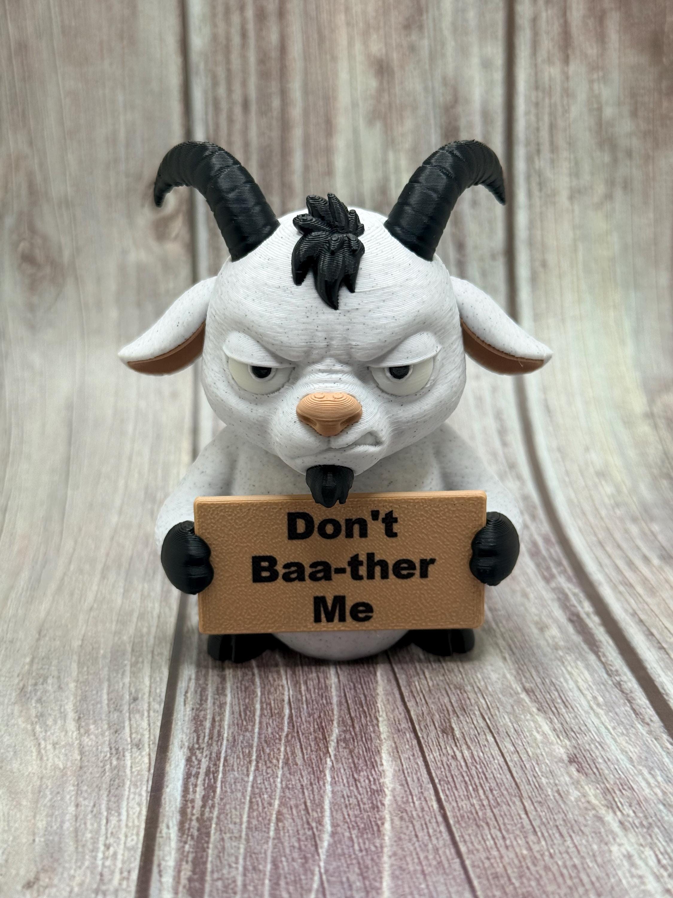 3D Printed Goat Figure | "What the Bleat" Sassy Desk Decor
