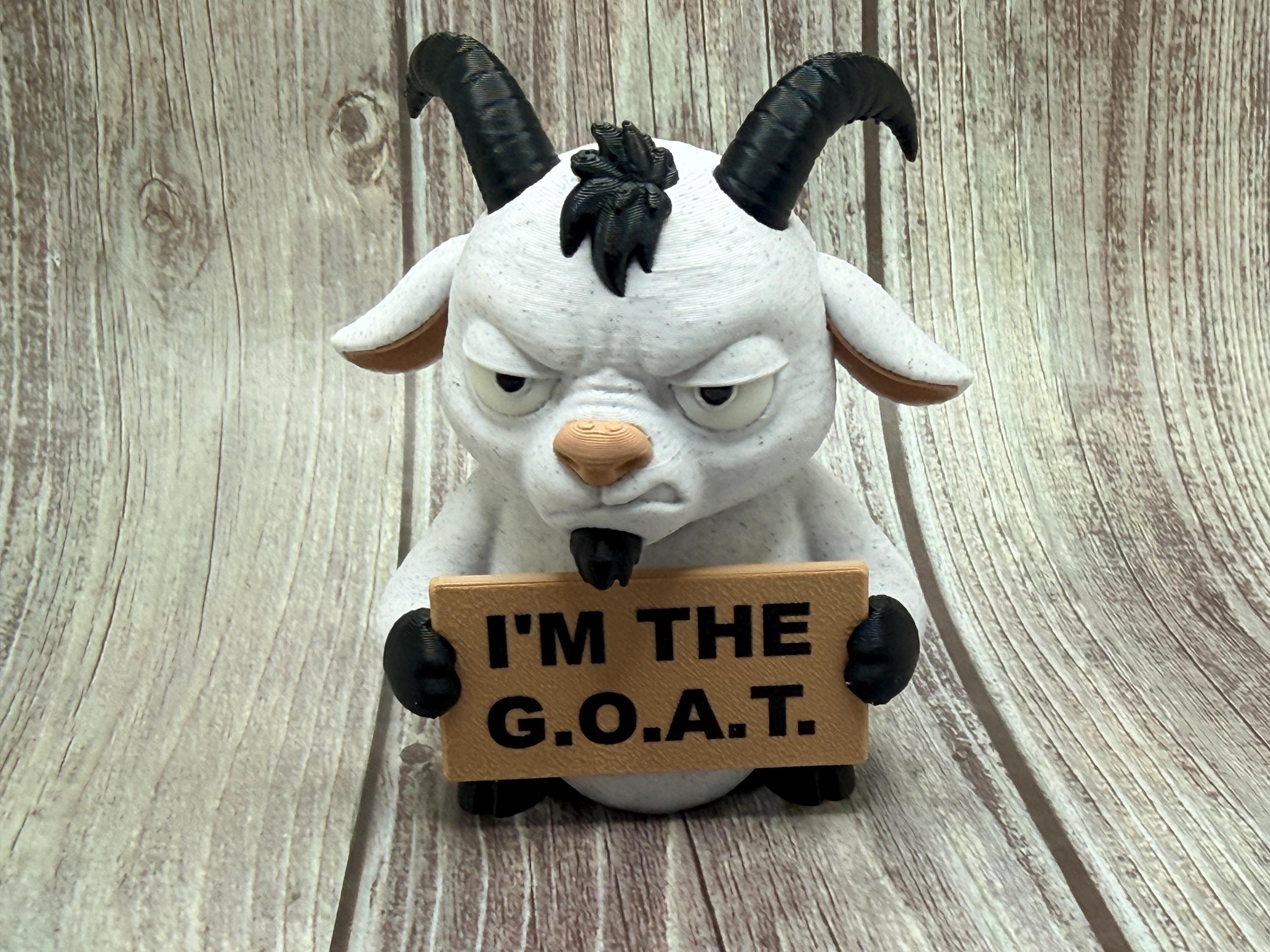 3D Printed Goat Figure | "What the Bleat" Sassy Desk Decor