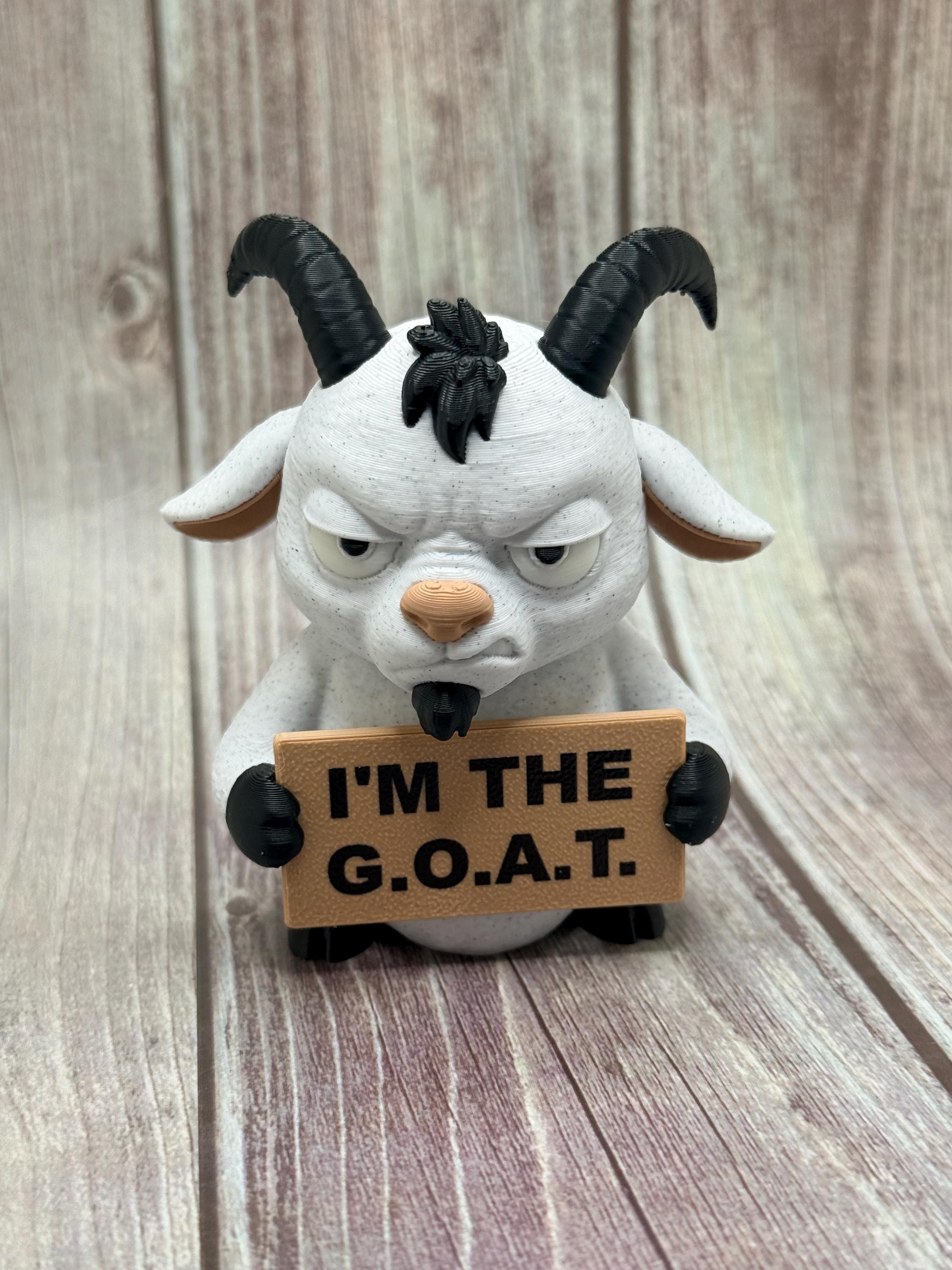3D Printed Goat Figure | "What the Bleat" Sassy Desk Decor