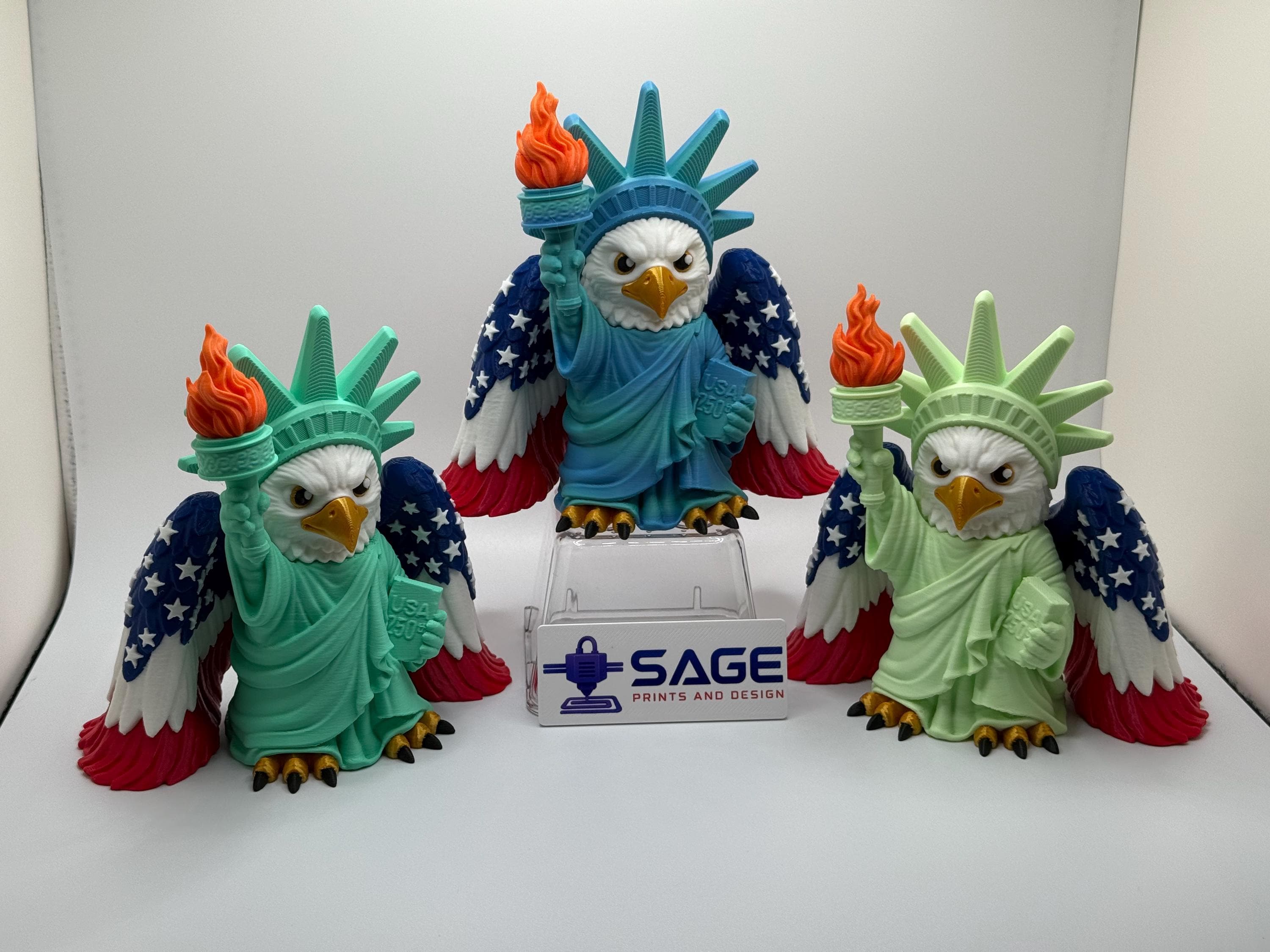 3D Printed Liberty Eagle Freedom Figurine | USA 250th Birthday
