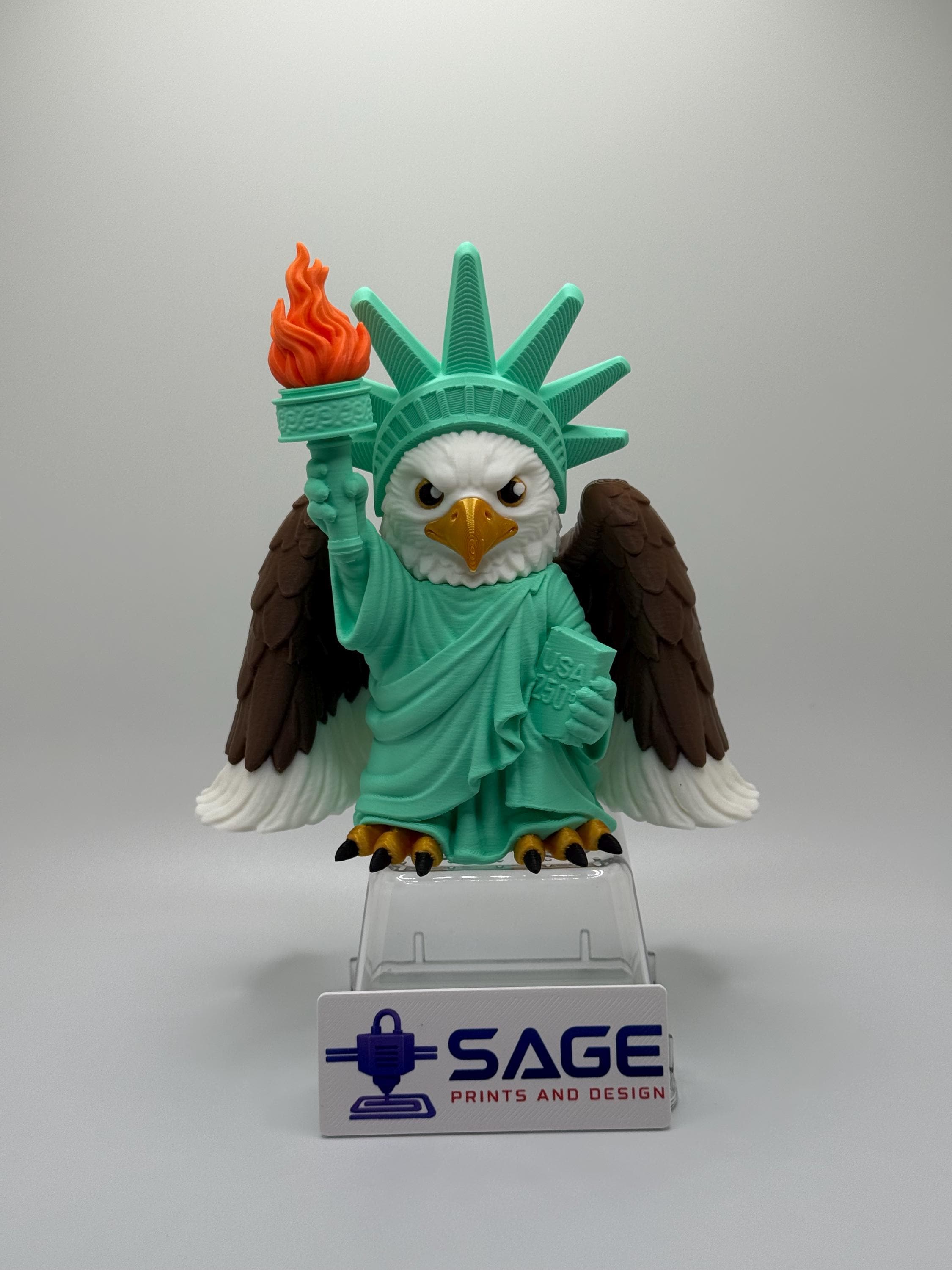 3D Printed Liberty Eagle Freedom Figurine | USA 250th Birthday