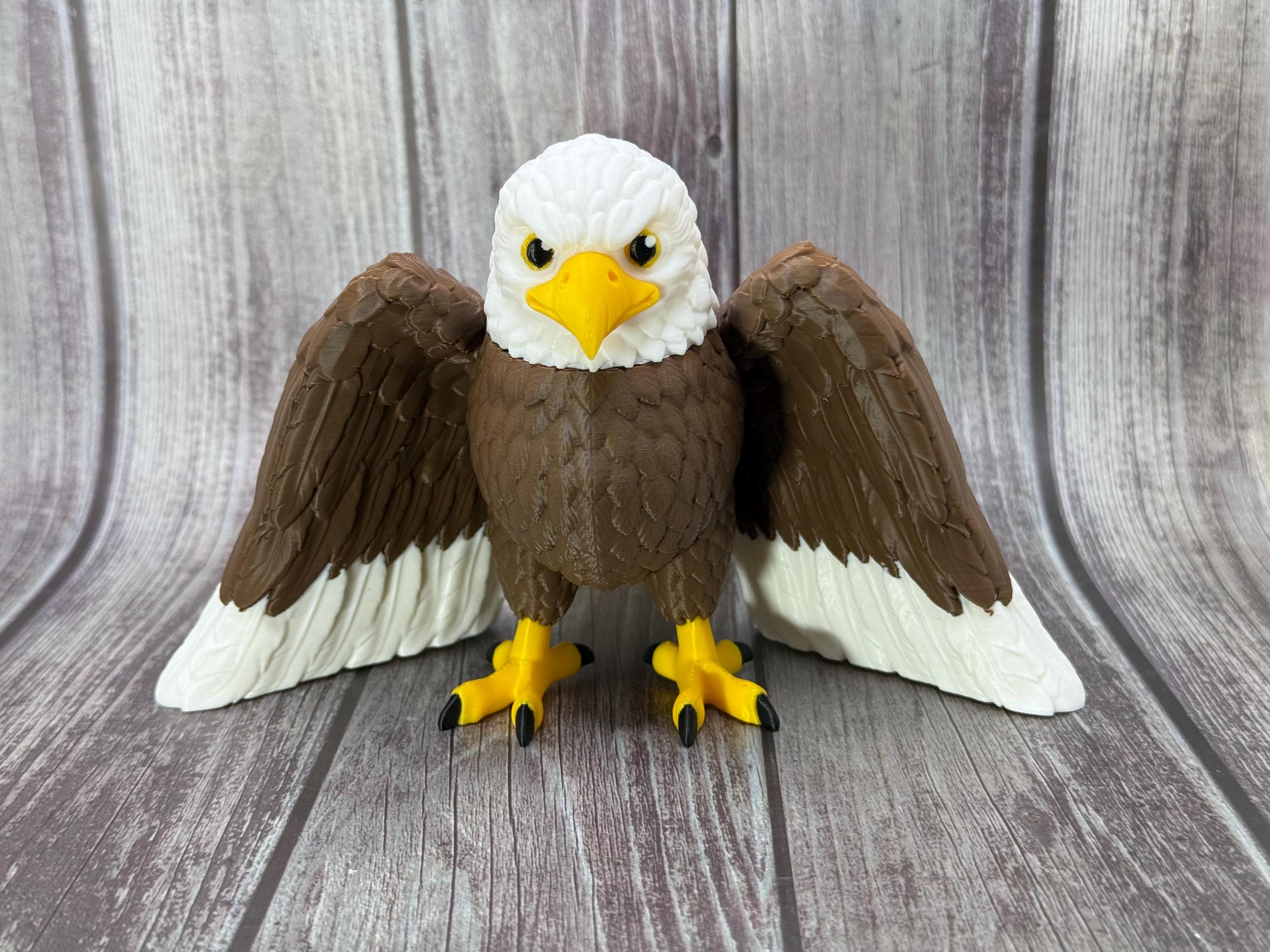 3D Printed American Eagle with Flag Wings | Patriotic USA Eagle Statue | America 250 Decor