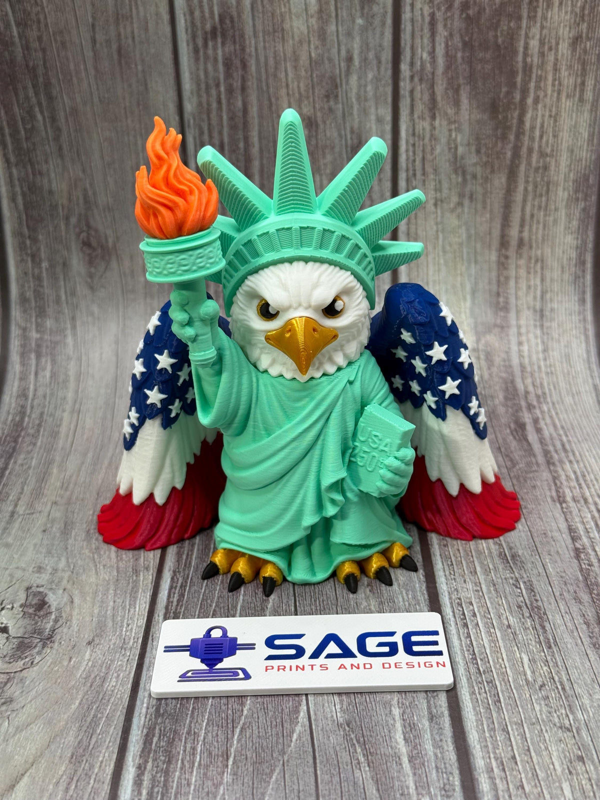 3D Printed Liberty Eagle Freedom Figurine | USA 250th Birthday