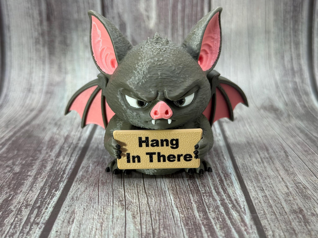 Bat with Attitude | Funny 3D Printed Bat Figurine | Sassy Desk Decor