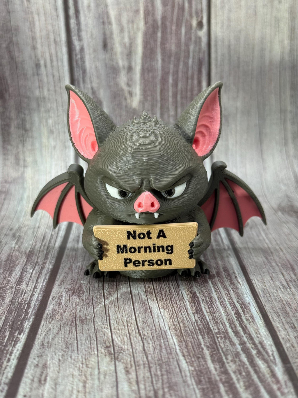 Bat with Attitude | Funny 3D Printed Bat Figurine | Sassy Desk Decor