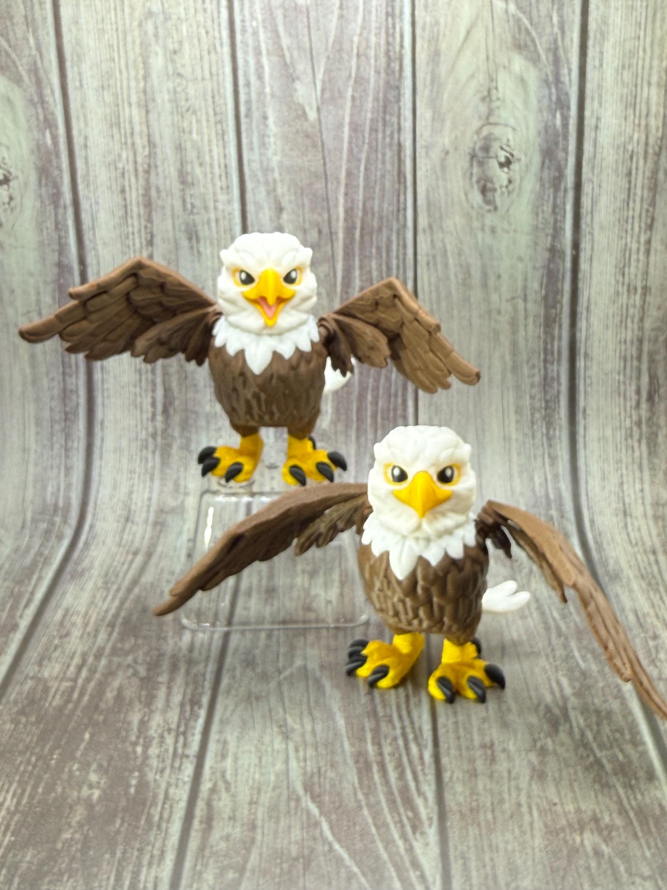 Articulated Bald Eagle – 3D Printed Majestic American Eagle Figure | Patriotic Desk Decor