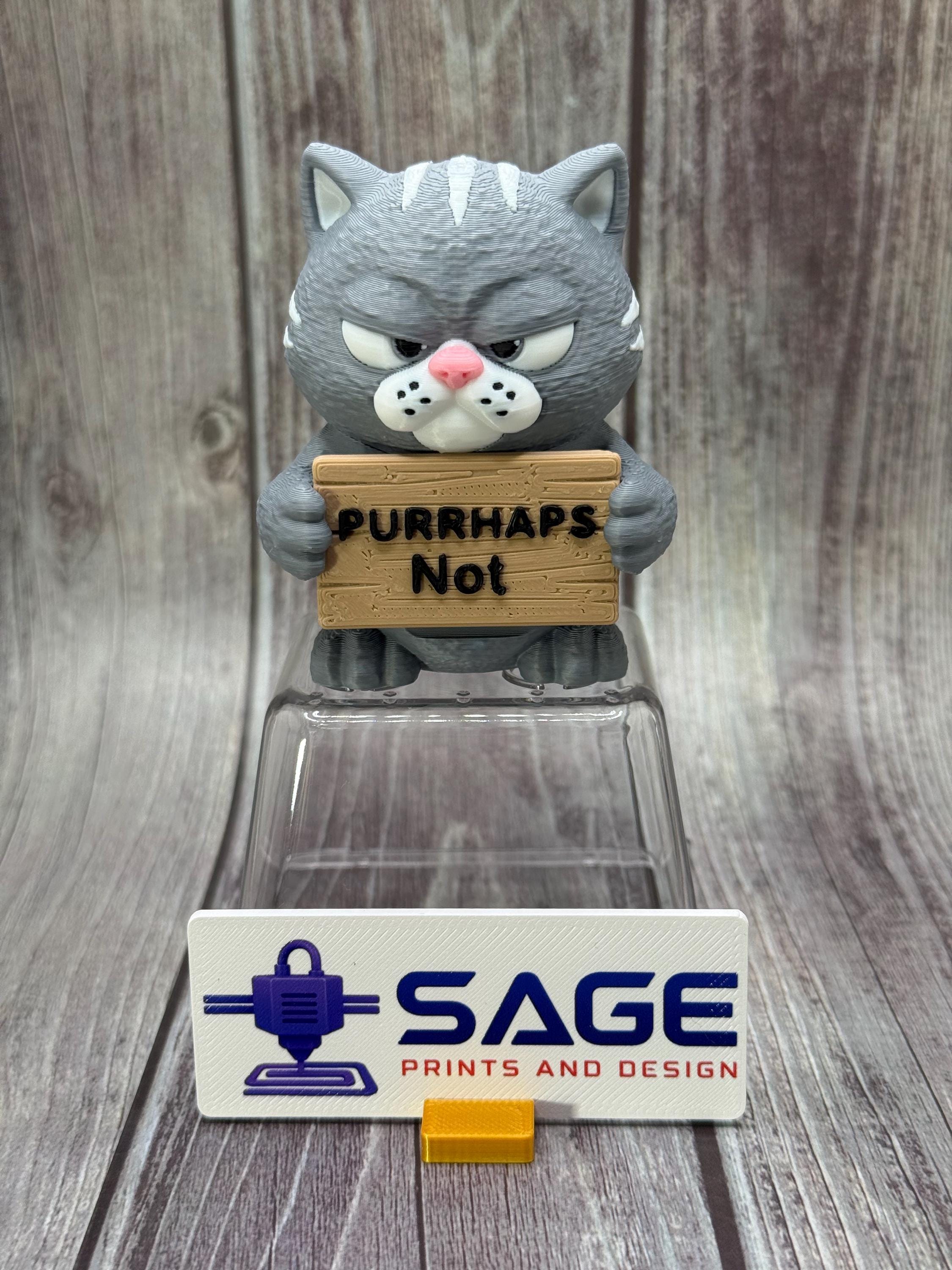 3D Printed Cat with Attitude | “I Judge You” | Sassy Desk Decor