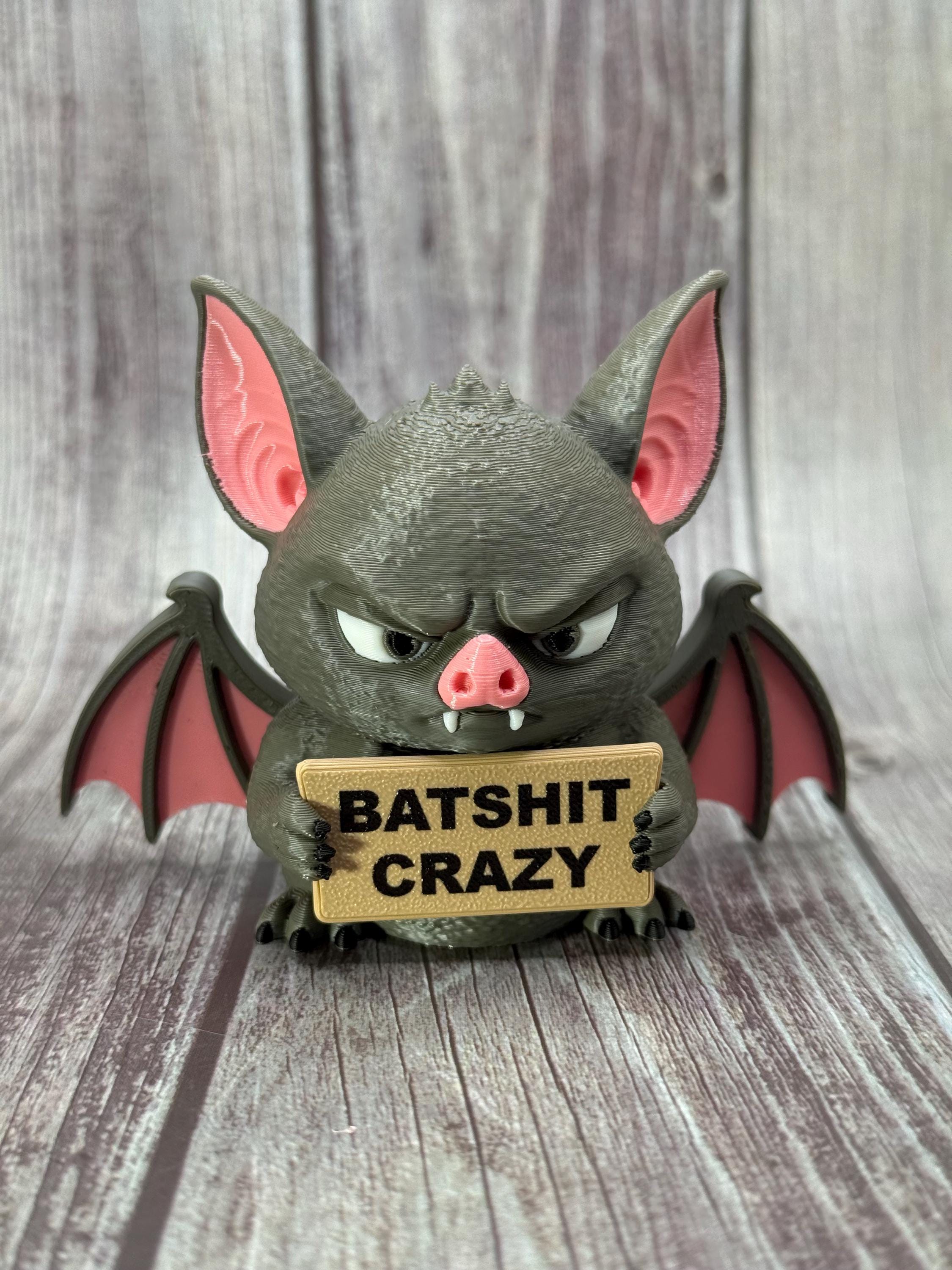 Bat with Attitude | Funny 3D Printed Bat Figurine | Sassy Desk Decor
