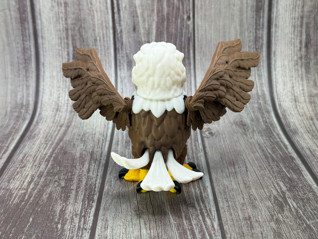 Articulated Bald Eagle – 3D Printed Majestic American Eagle Figure | Patriotic Desk Decor