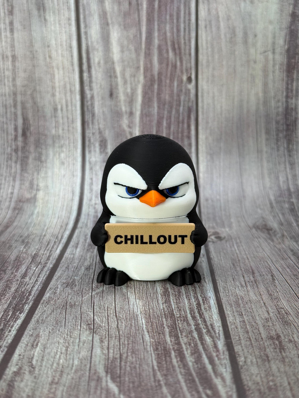 Penguin with Attitude | Funny 3D Printed Penguin Figurine | Sassy Desk Decor